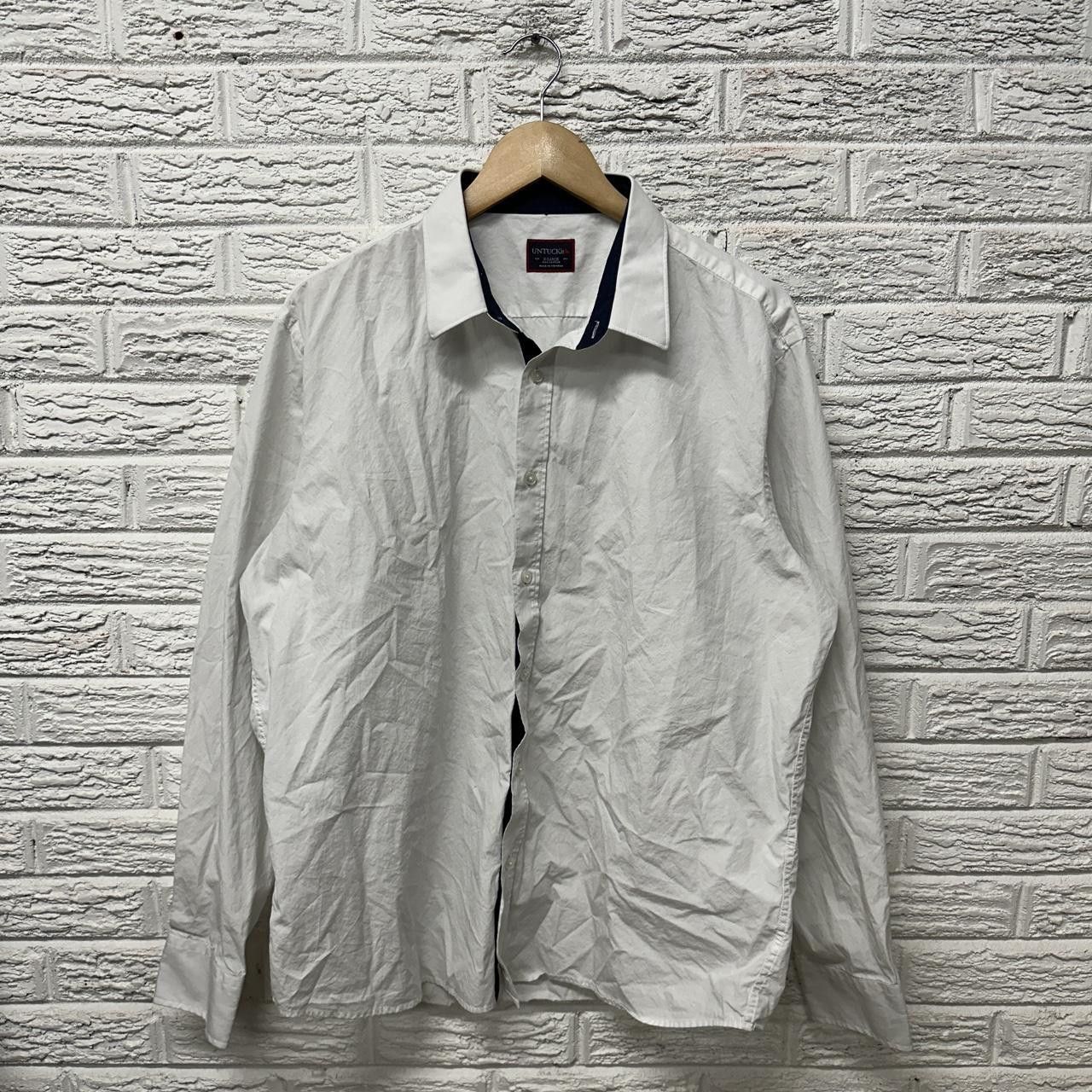 UNTUCKit Untuckit White Button Up Dress Shirt XL 100% Cotton Size US XL / EU 56 / 4 - 2 Thumbnail