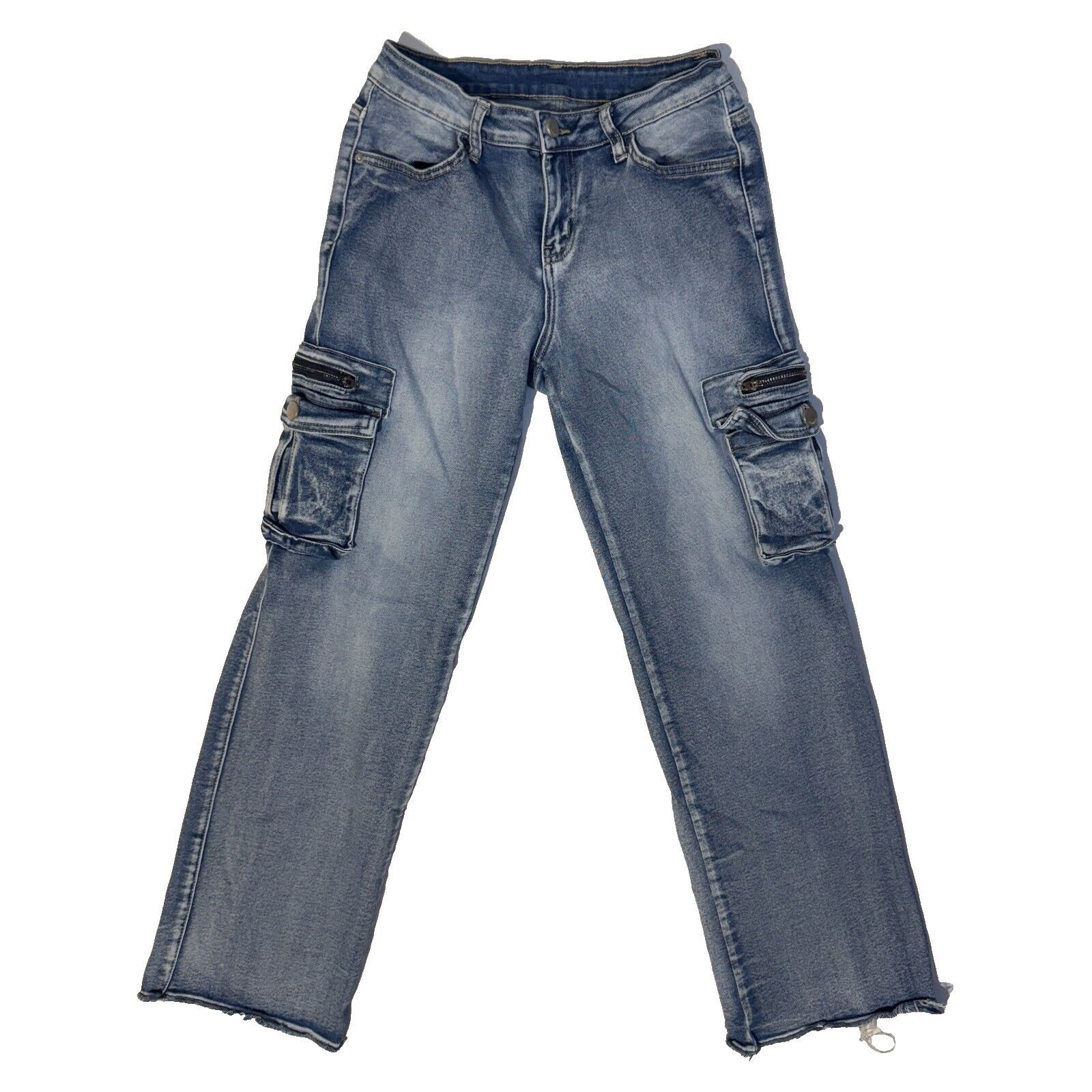 Other Y2K Skate Cargo Jeans Womens 26X29 Blue Straight Wide Leg Sk Size 26" / US 2 / IT 38 - 1 Thumbnail