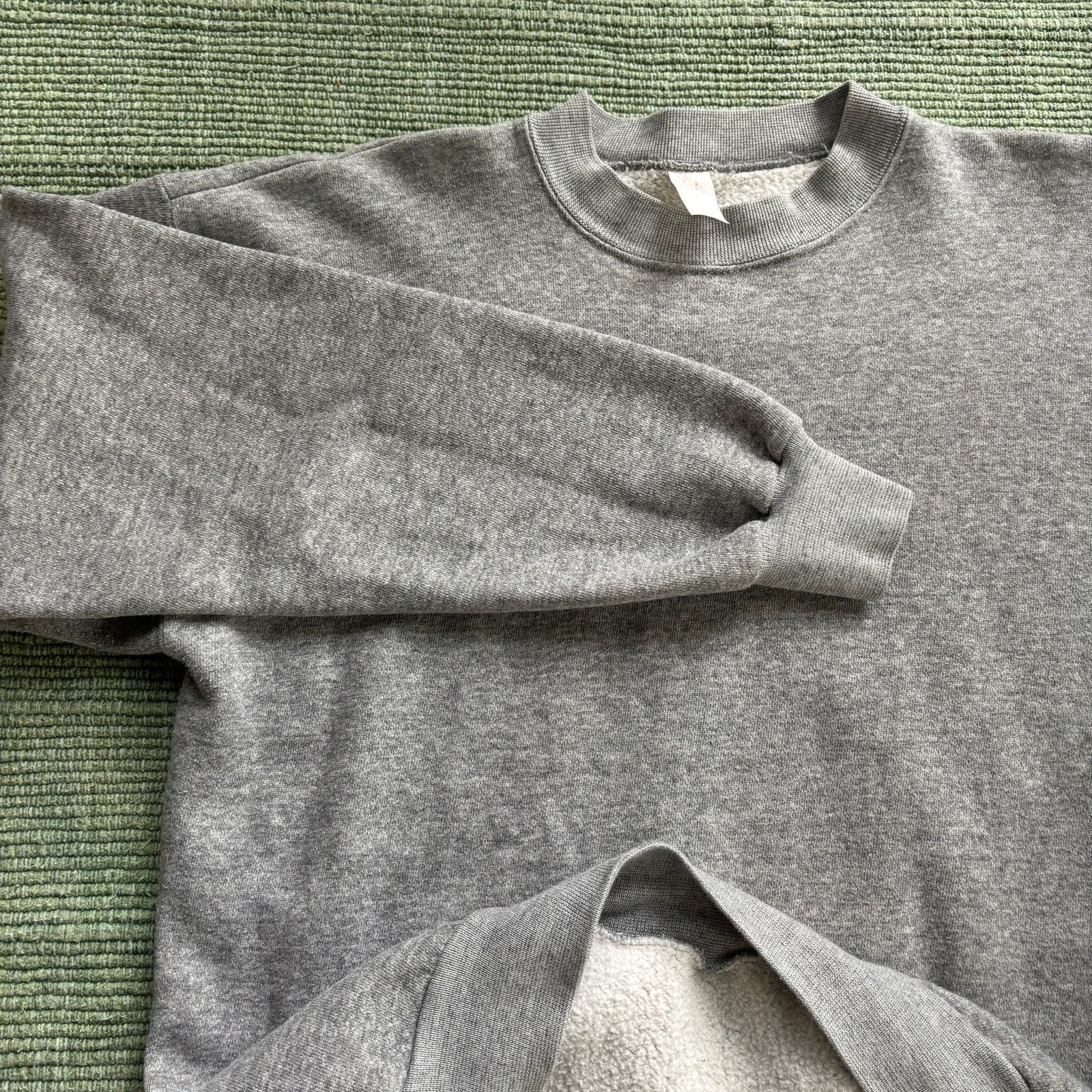 Vintage Vintage 70s Gray Cotton Blend Blank Long Sleeve Sweatshirt Size US M / EU 48-50 / 2 - 6 Thumbnail