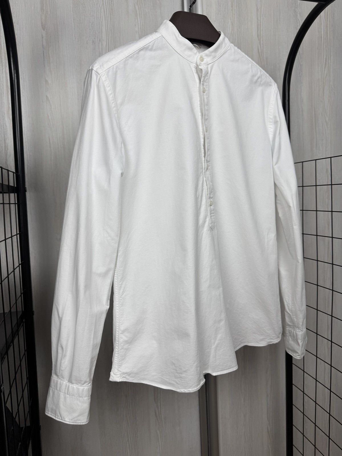 Suitsupply Suitsupply white half button collarless slim fit shirt Size US M / EU 48-50 / 2 - 4 Thumbnail