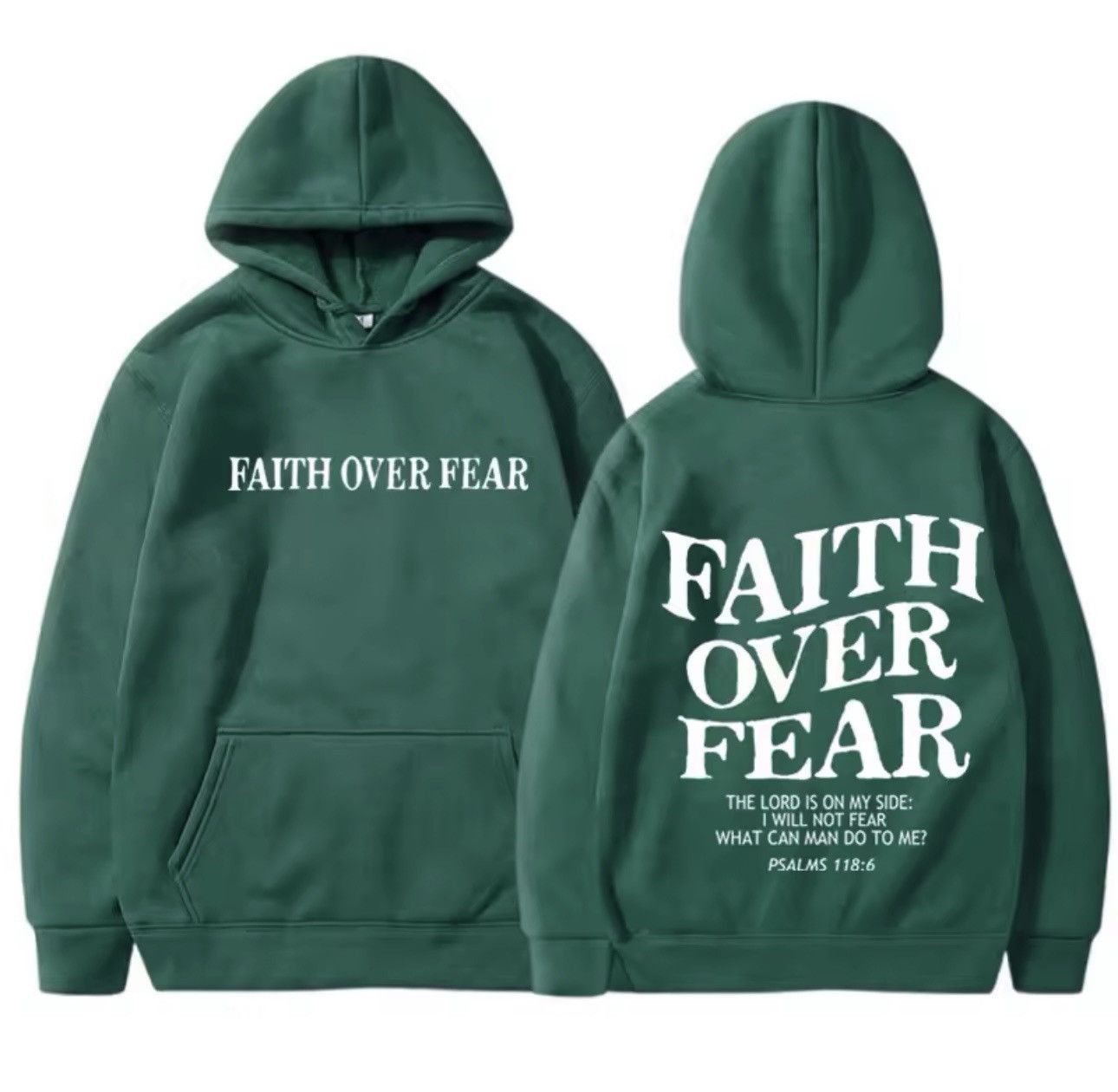 Japanese Brand Hoodie “Faith Over Fear” Size US M / EU 48-50 / 2 - 1 Thumbnail