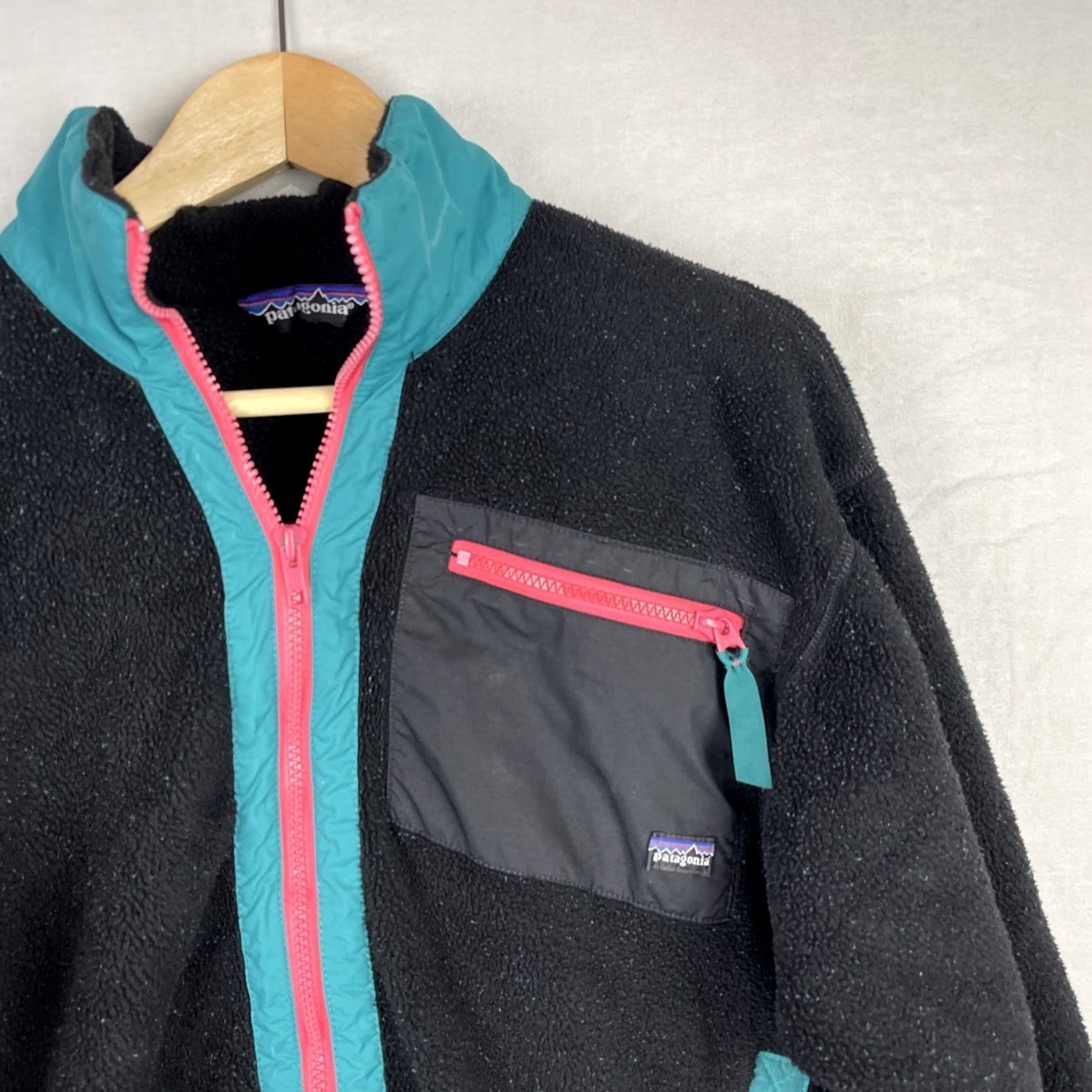 Patagonia VINTAGE Patagonia Synchilla Sweater Womens 12 Black Pullover Fleece Mock Neck 1/2 Zip Pockets Logo Zipper Embroidered USA Built Size XL / US 12-14 / IT 48-50 - 3 Thumbnail