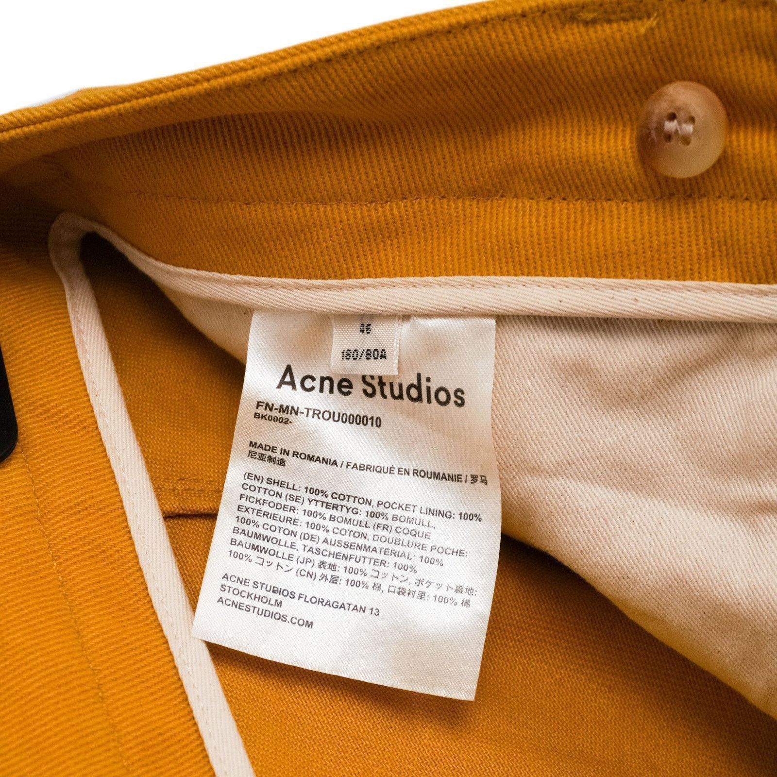 Acne Studios Acne Studios Mustard Brown Pocket Work Twill Trouser Pants Size US 30 / EU 46 - 7 Thumbnail