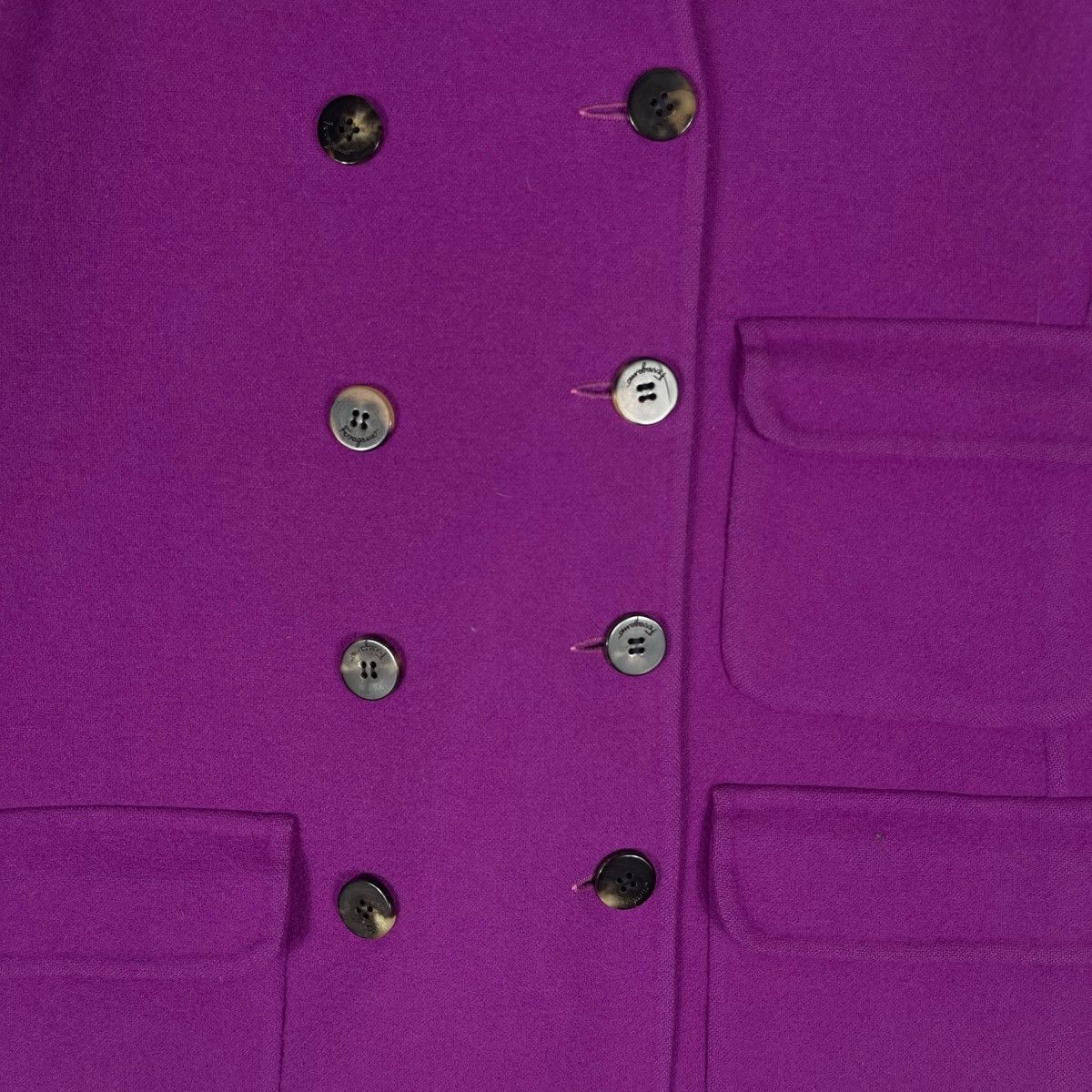Salvatore Ferragamo Vintage Salvatore Ferragamo Purple Wool Coat Size XS / US 0-2 / IT 36-38 - 9 Thumbnail