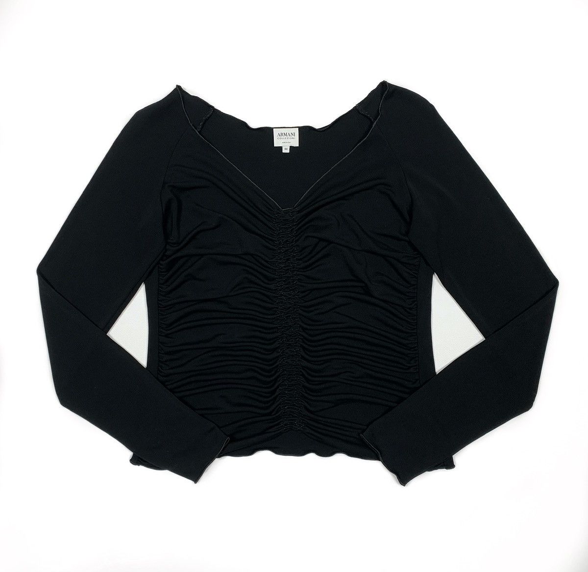 Armani Collezioni × Designer Armani Collezioni Tops Long Sleeve Black Size 44 Size S / US 4 / IT 40 - 3 Thumbnail