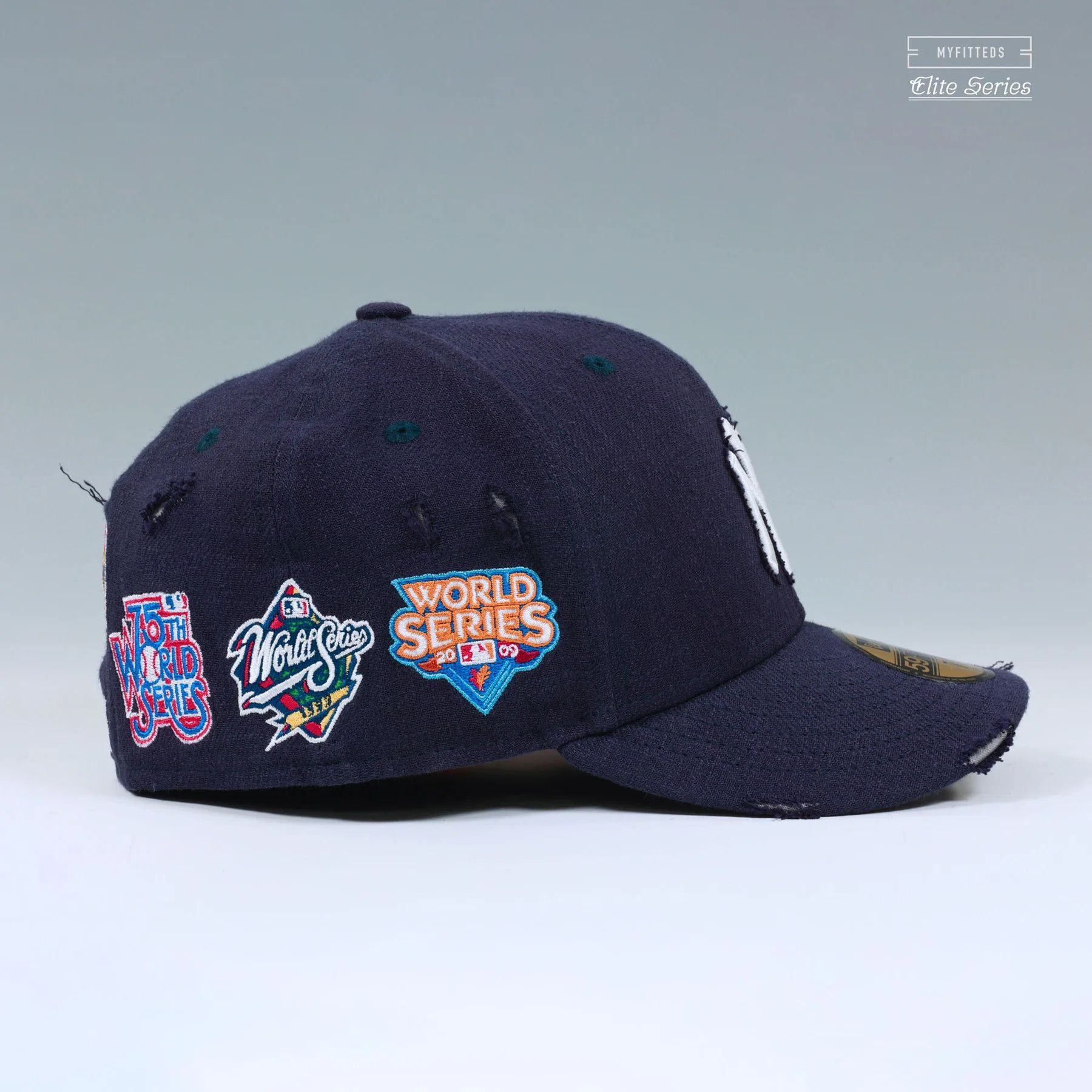 MLB × New Era × Supreme SIZE 7 NEW YORK YANKEES DISTRESSED LINEN NEW ERA FITTED CAP Size ONE SIZE - 3 Thumbnail