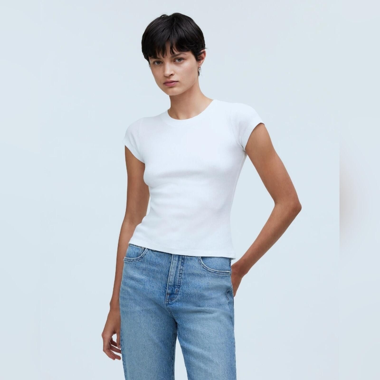 Madewell Madewell Supima Rib Tee- xxs ii Size XXS / US 00 / IT 34 - 1 Thumbnail
