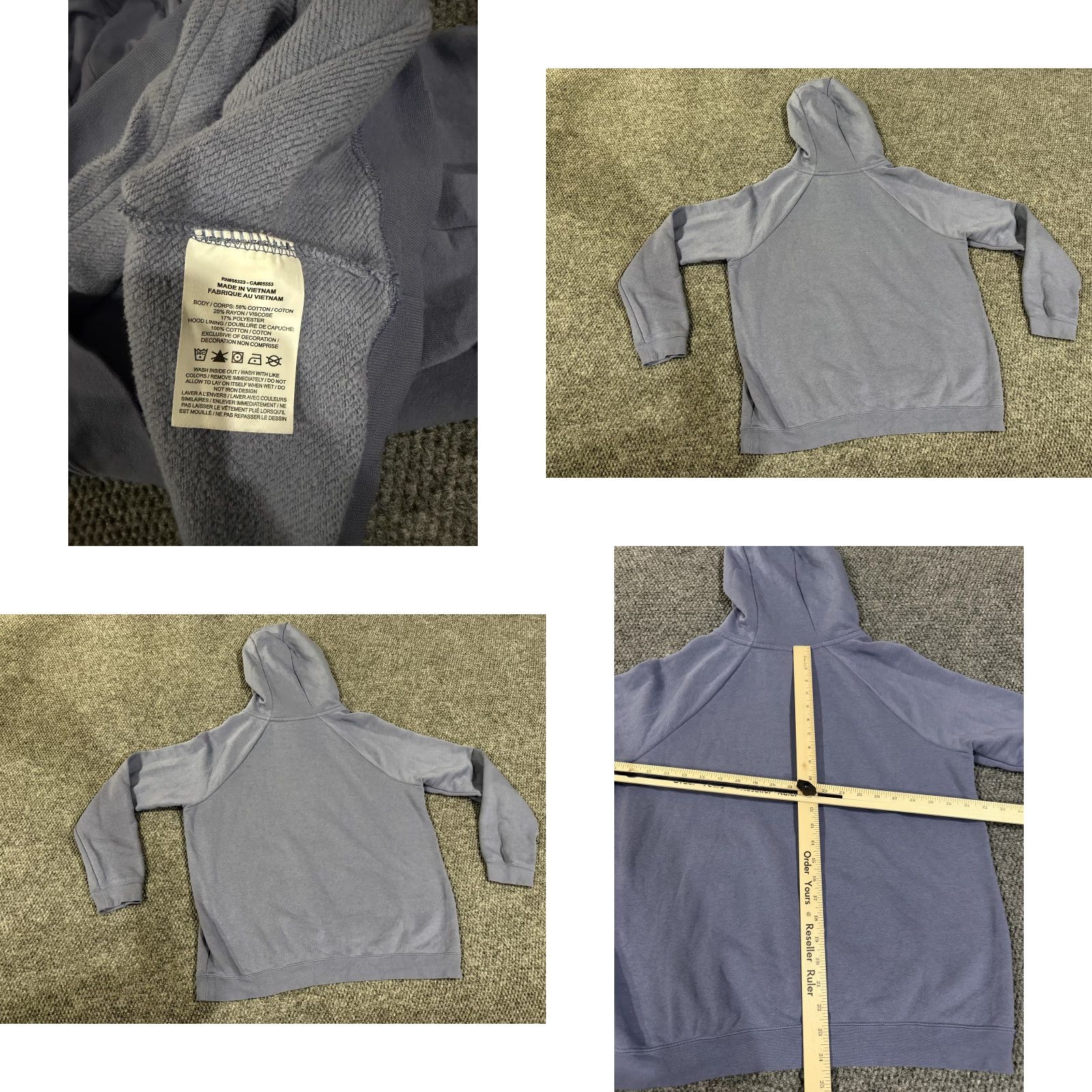 Nike Nike Hoodie Women's Large Blue Pullover Swoosh Logo Fleece Sweatshirt Athletic Size L / US 10 / IT 46 - 8 Thumbnail