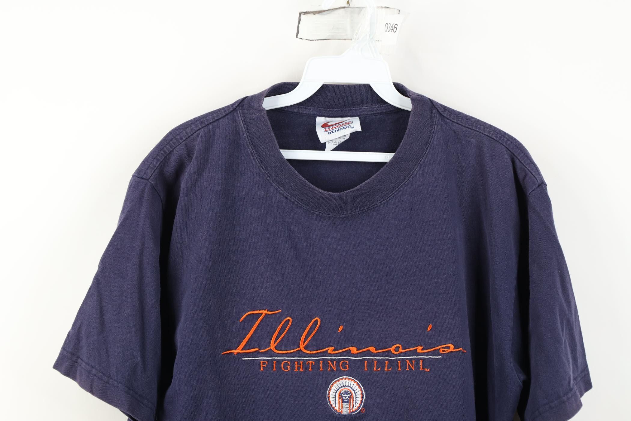Vintage Vintage 90s University of Illinois Fighting Illini T-Shirt Size US M / EU 48-50 / 2 - 2 Thumbnail