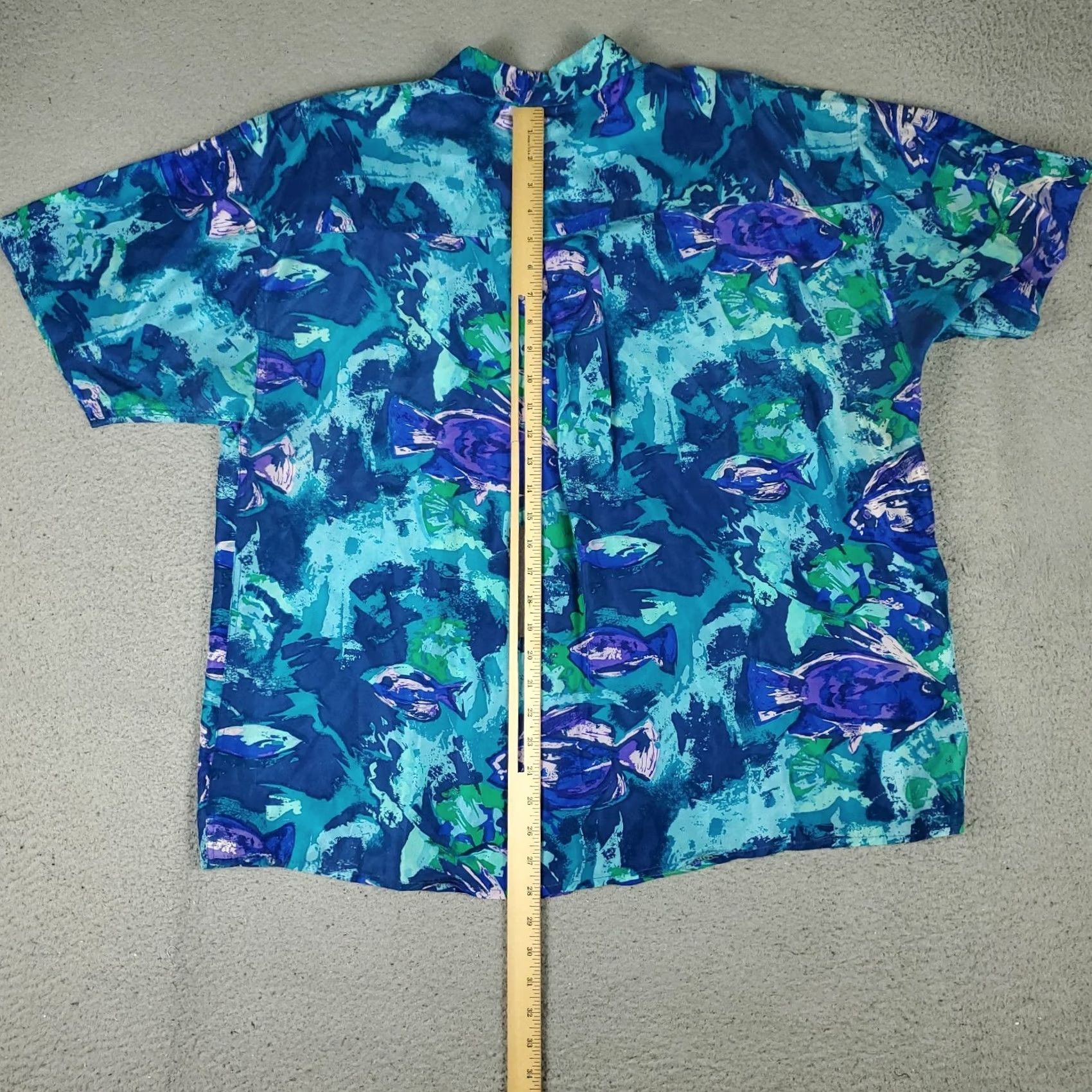 Hilo Hattie Hilo Hattie Shirt Mens XL Blue Fish Print Hawaiian Button Up Short Sleeve Shirt Size US XL / EU 56 / 4 - 3 Thumbnail