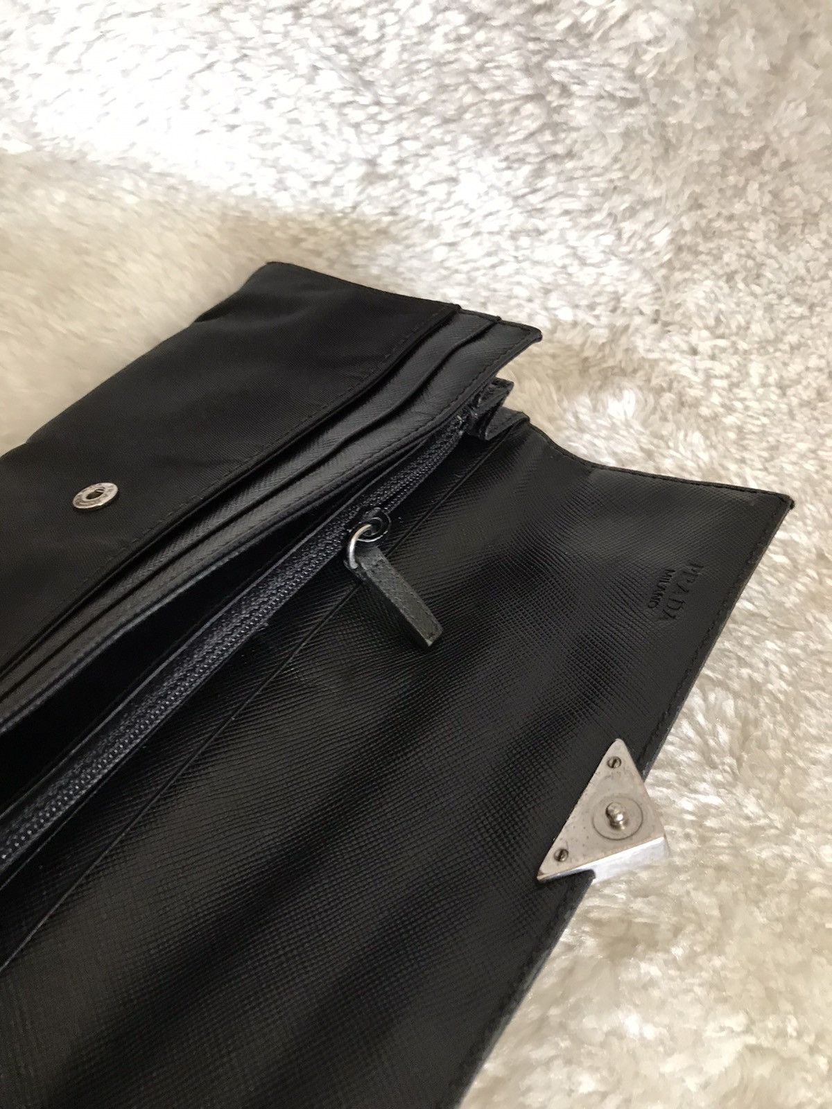 Prada × Vintage PRADA Wallet Black Nylon Leather Size ONE SIZE - 8 Thumbnail