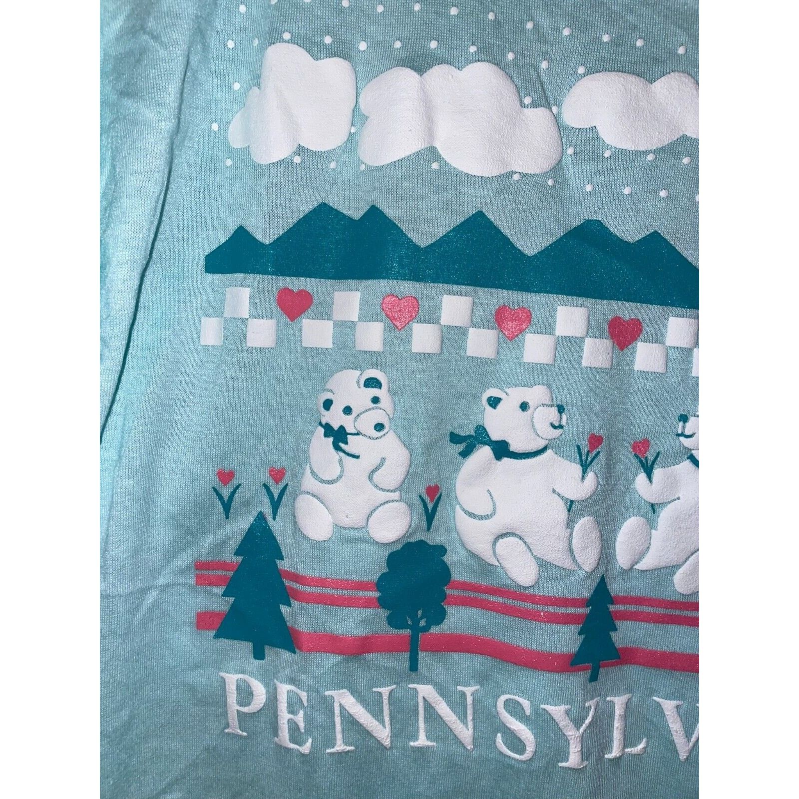 Jerzees Vintage Pennsylvania Blue Shirt Bear Tee 1980s VTG 1988 M Size US M / EU 48-50 / 2 - 3 Thumbnail