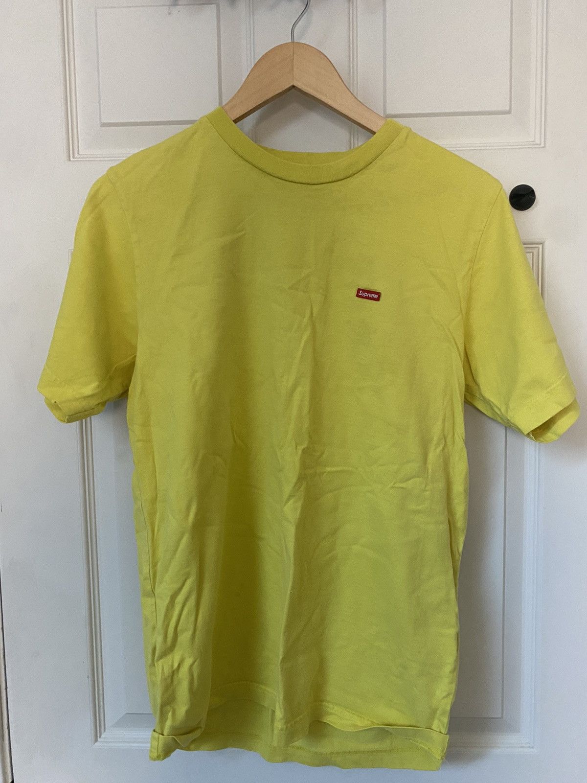 Supreme yellow t shirt clearance