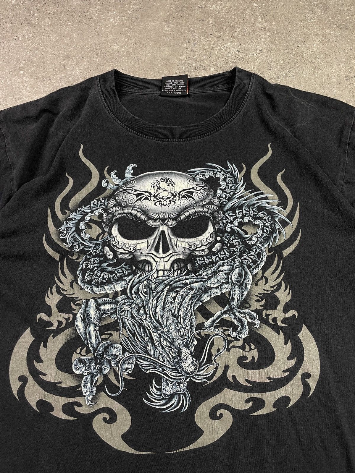 Affliction × Vintage Vintage Crazy Y2K Skulls Affliction Rock Eagle T Shirt Size US L / EU 52-54 / 3 - 3 Thumbnail