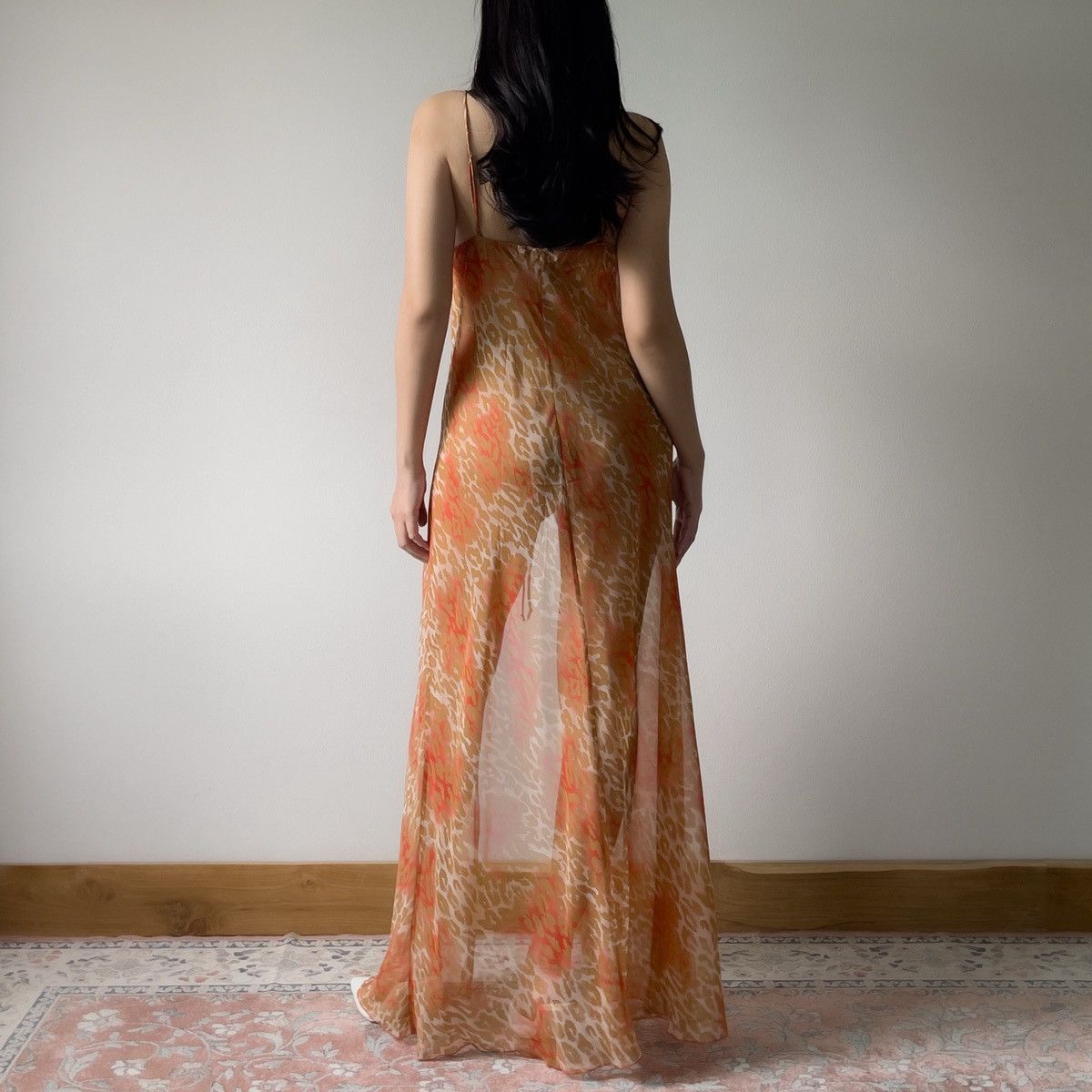 Victoria's Secret Victoria’s Secret Leopard Chiffon Slip Dress (M–L) Size L / US 10 / IT 46 - 8 Thumbnail