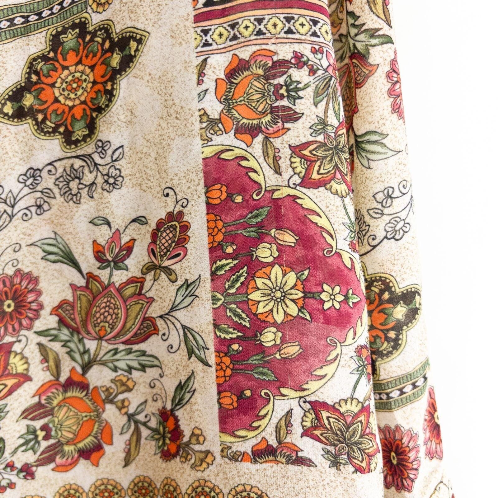 The Unbranded Brand DB Multicolor Floral Patchwork Blouse Womens Medium Size M / US 6-8 / IT 42-44 - 5 Thumbnail