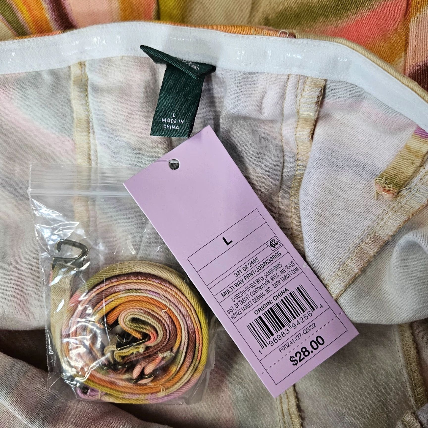Vintage VINTAGE Wild Fable Womens Mini Dress L Pink Green Removeable Straps Cotton Blend Size L / US 10 / IT 46 - 6 Thumbnail