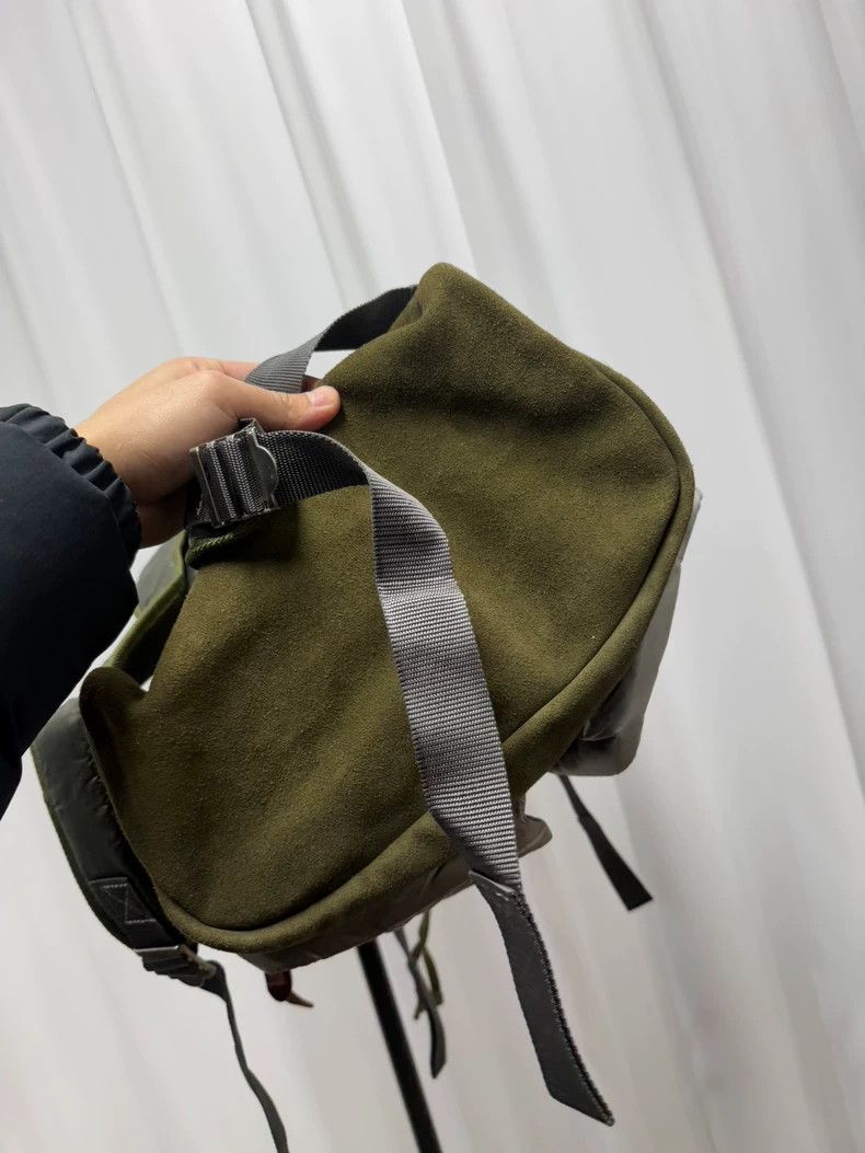 Yohji Yamamoto yohji yamamoto Color-block suede paneled padded backpack 2 Size ONE SIZE - 7 Thumbnail
