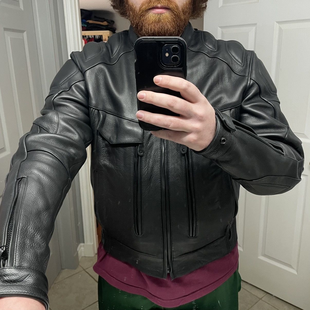 Other Milwaukee Leather Jacket Mens L Black Motorcycle Biker Thick Size US L / EU 52-54 / 3 - 13 Thumbnail