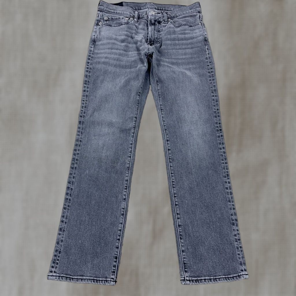 Abercrombie & Fitch Abercrombie & Fitch Black Stretch Denim Jeans Men 29x30 Straight Leg Comfort Classic 90s Size US 29 - 1 Thumbnail