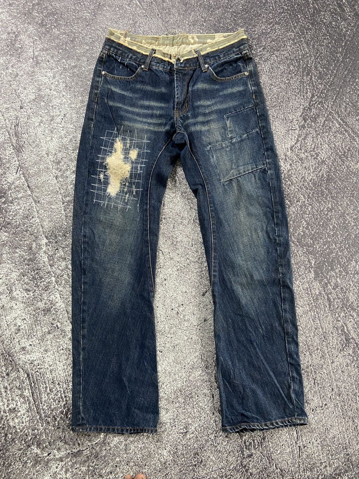 Designer × Japanese Brand Japanese brand double waist denim Size US 32 / EU 48 - 1 Thumbnail
