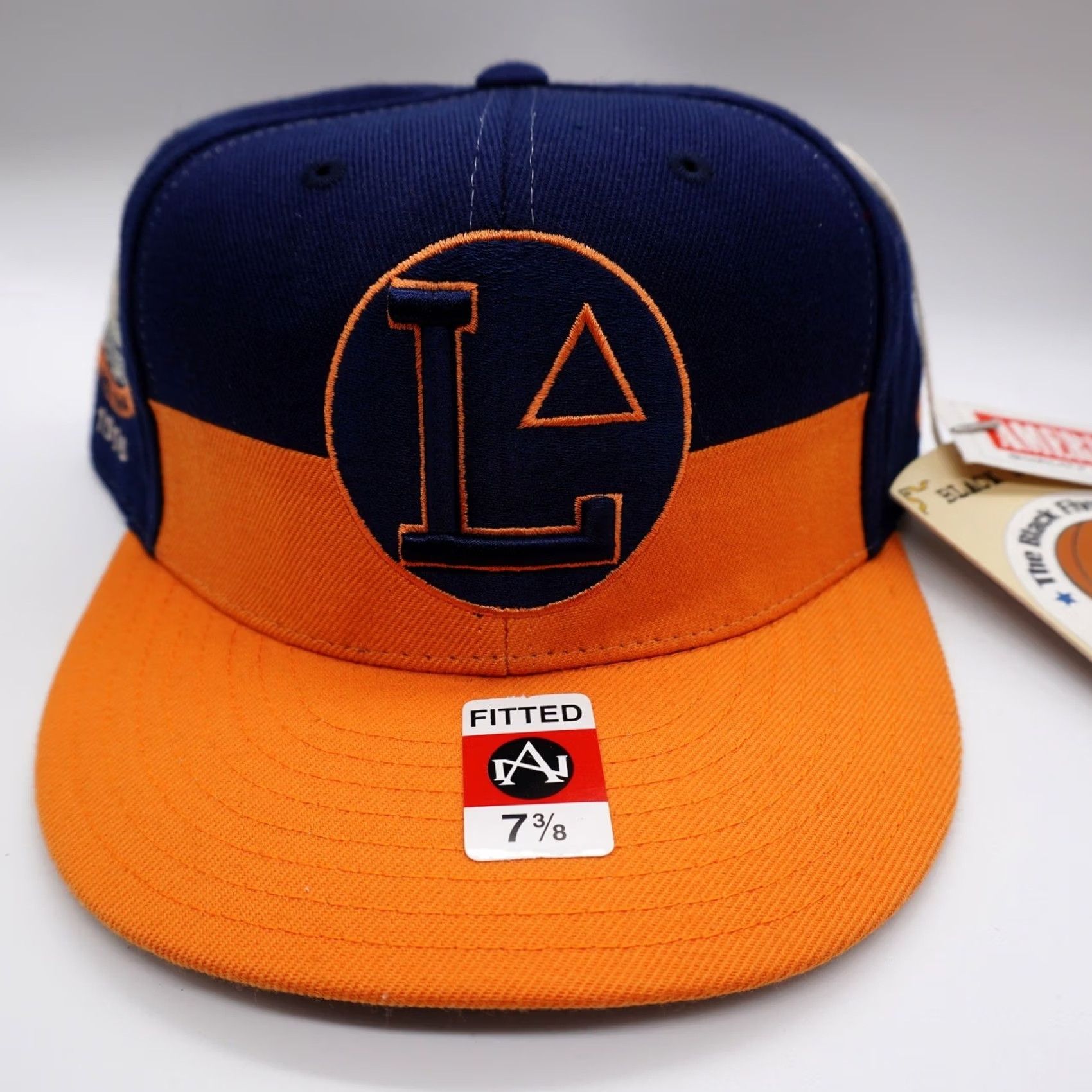 American Needle American Needle Lincoln University Hat Mens 7 3/8 Navy Orange Black Fives Fitted Size ONE SIZE - 2 Thumbnail