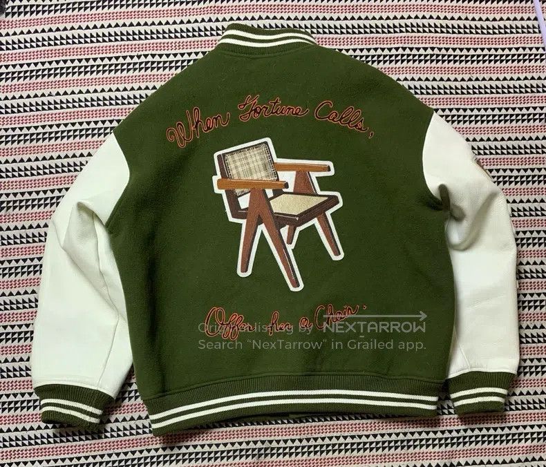 READYMADE Ready Made chair baseball jacket retro military blanket wo Size US L / EU 52-54 / 3 - 2 Thumbnail