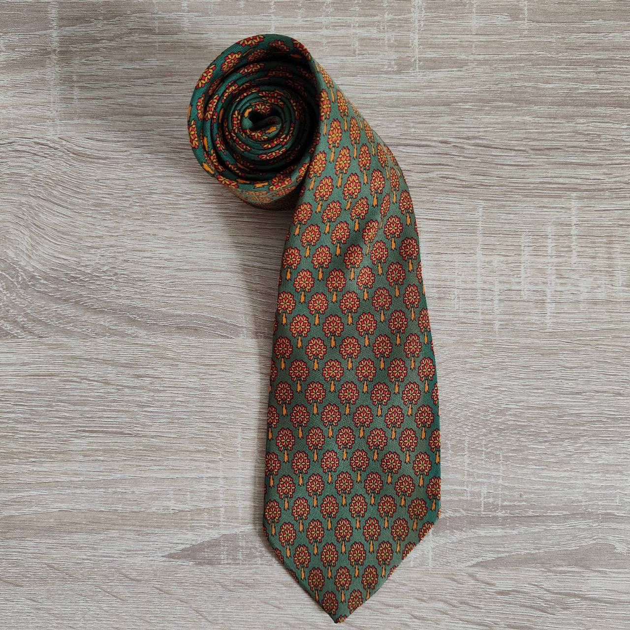 Hermes Hermes Paris Silk Tie 7544 SA Trees Green Size ONE SIZE - 1 Thumbnail
