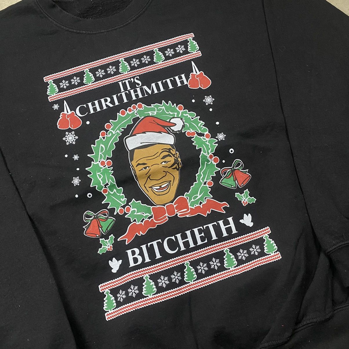 Gildan Christmas Eve “it’s chrithmith bitcheth” Mike Tyson Parody Size US XXL / EU 58 / 5 - 2 Thumbnail