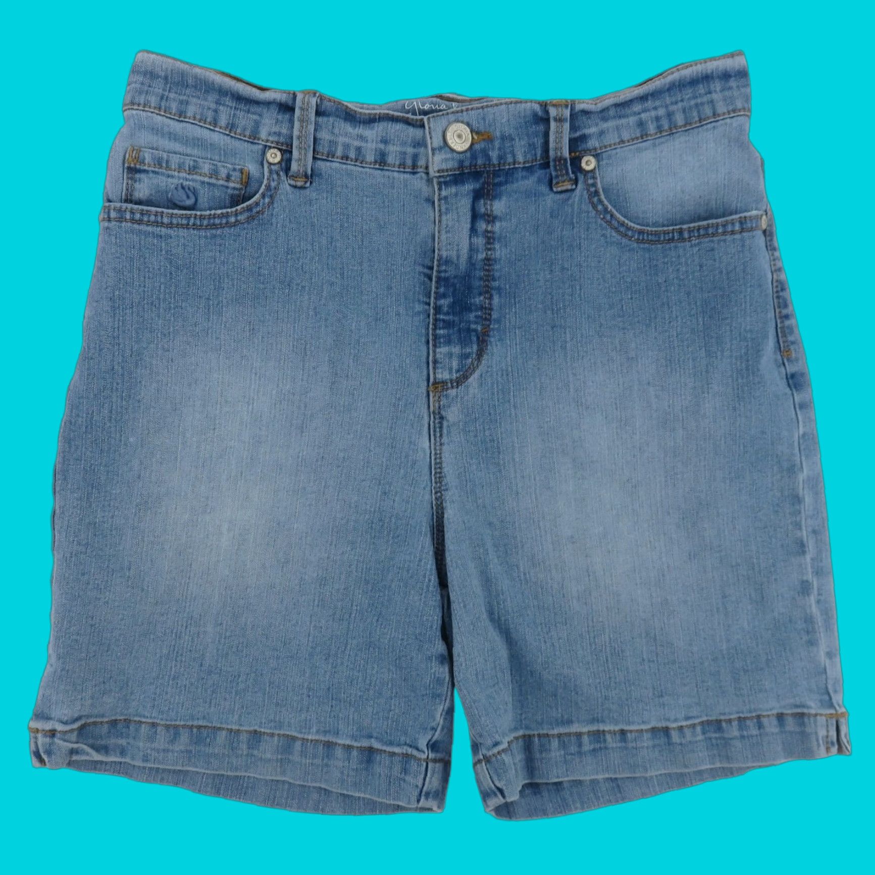 Gloria Vanderbilt Gloria Vanderbilt Amanda All Around Slimming Blue Denim Jean Shorts Women 4 Bermuda Jeans 5-Pocket Design Size 27" / US 4 / IT 40 - 1 Thumbnail