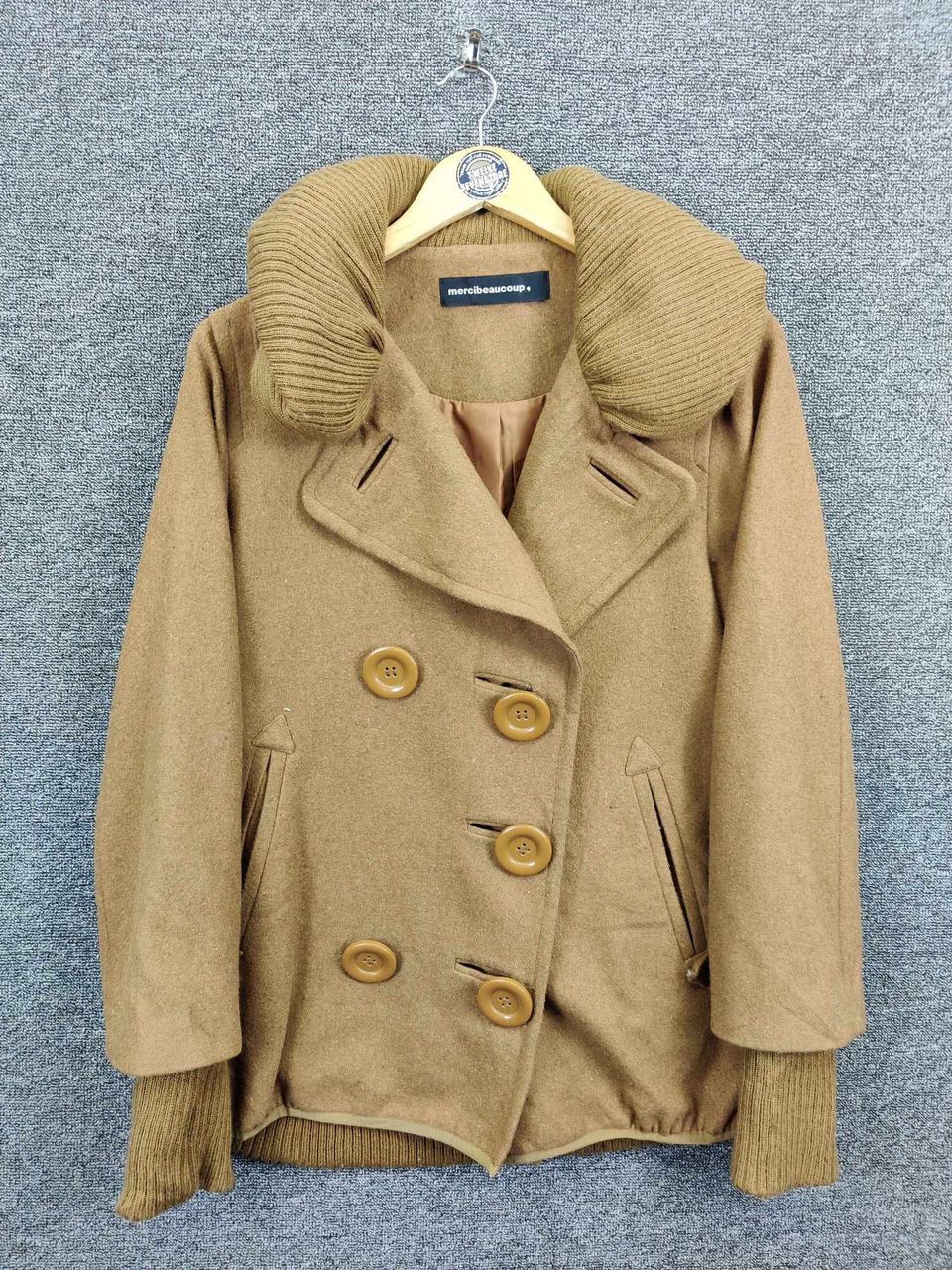 Vintage Mercibeaucoup Issey Miyake Wool Collar Spiral Jacket