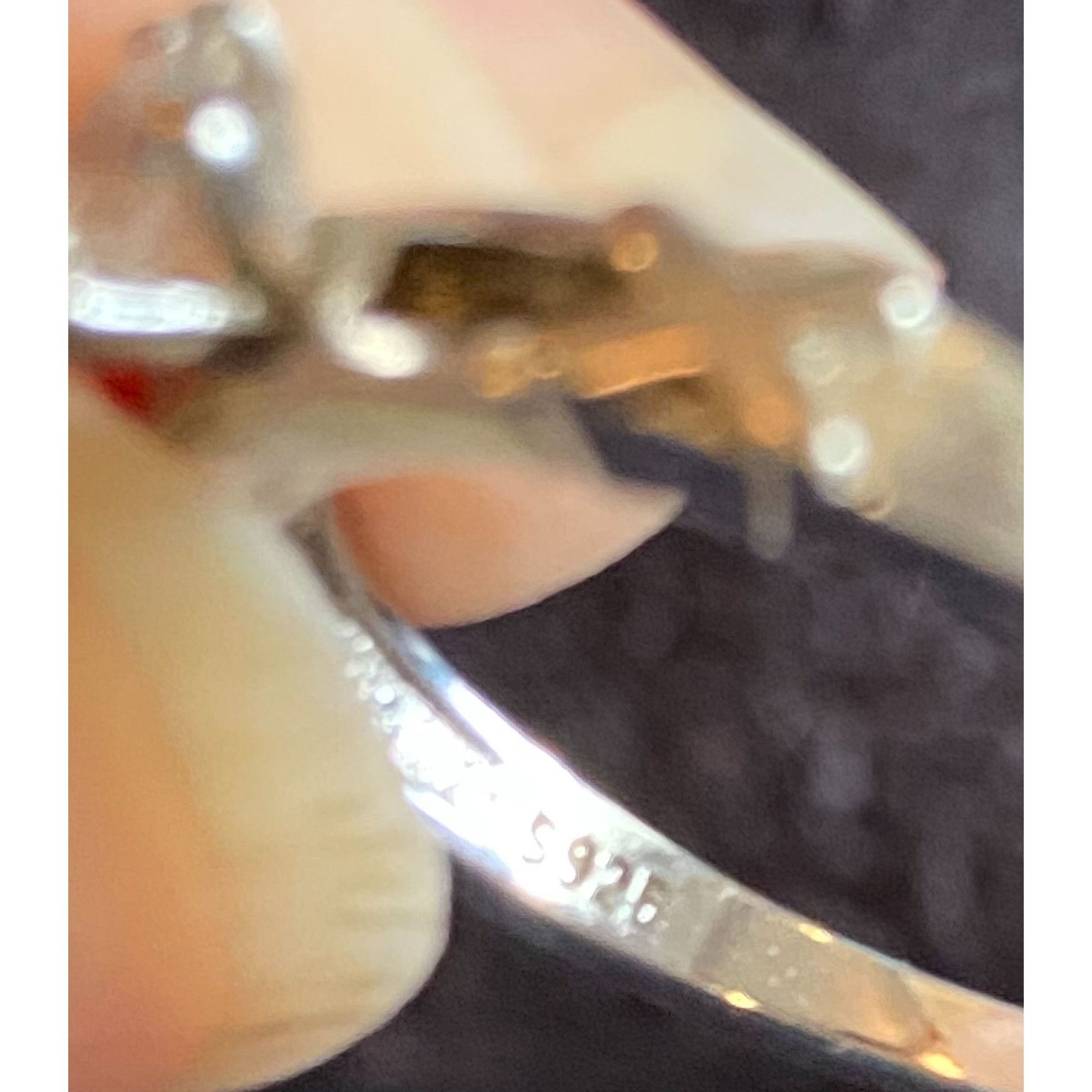 Other Cubic Zirconia or Glass 925 Sterling Wedding Set W/X Sz 8.75 Size ONE SIZE - 4 Thumbnail