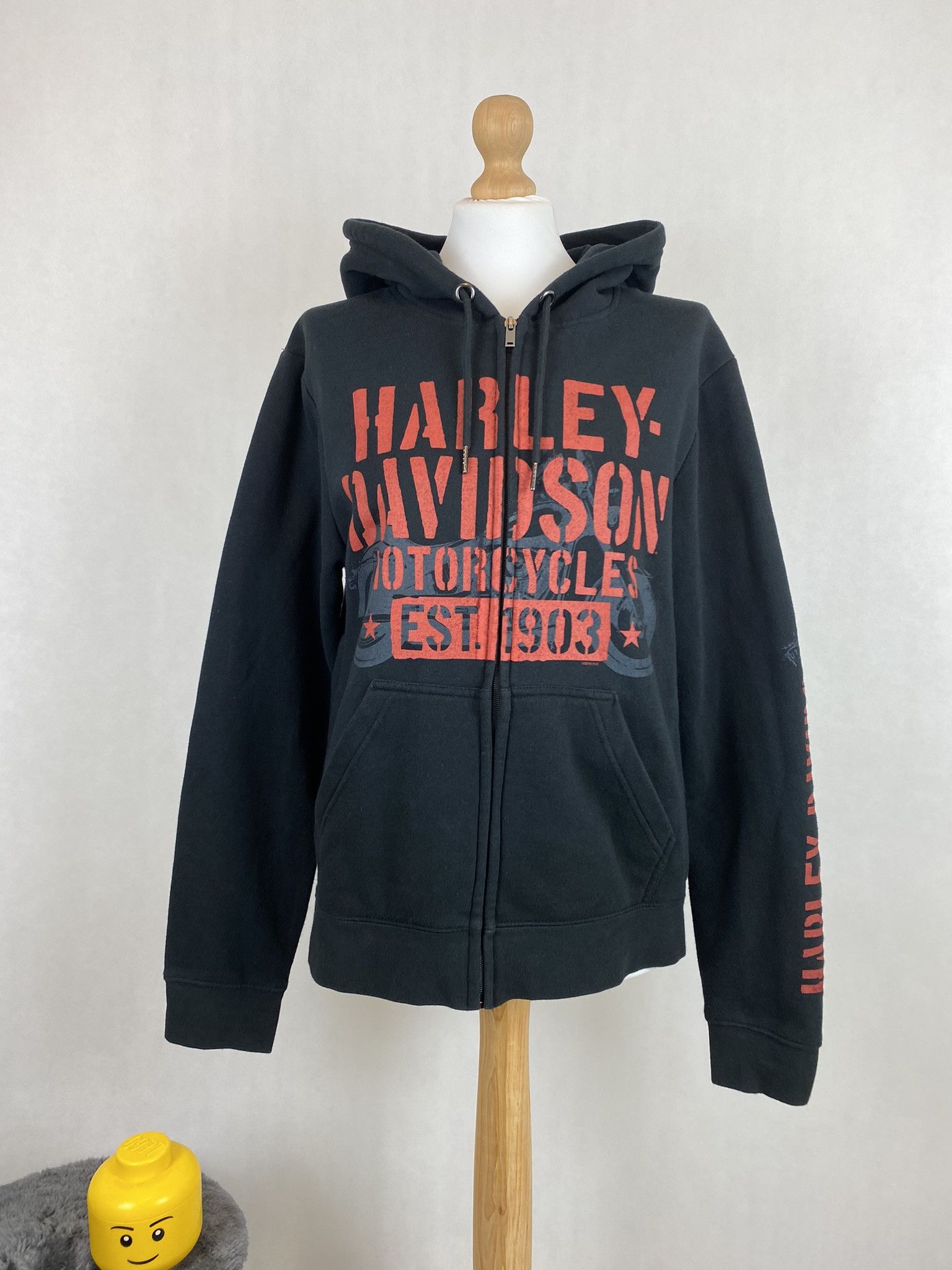 Harley Davidson × Vintage harley davidson hoodie zip up big logo full print Size US S / EU 44-46 / 1 - 2 Thumbnail