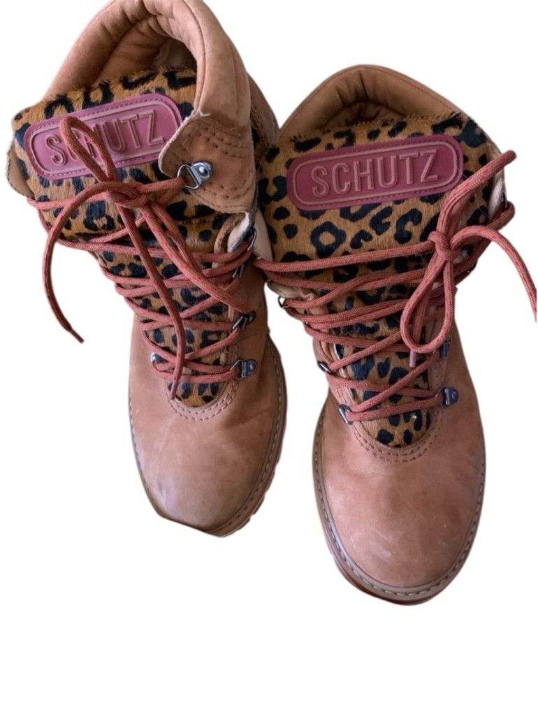 SCHUTZ Schutz Boots Size 41 Tan Leopard Print Size US 11 / IT 41 - 4 Thumbnail