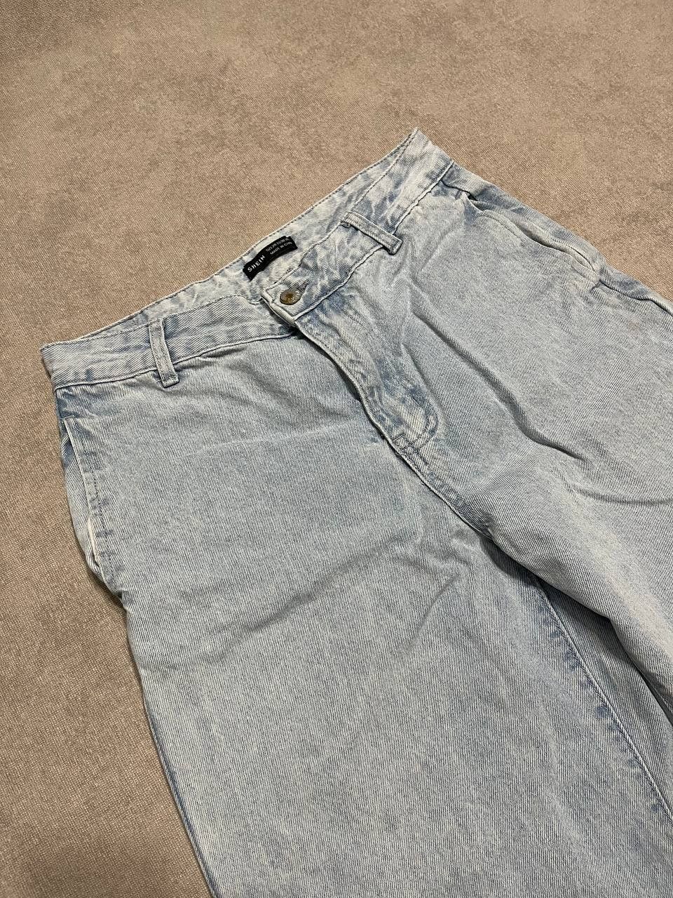 Shein Women`s Crazy Flared Blue Distressed Jeans Denim Shein Sz 28 Size 28" / US 6 / IT 42 - 3 Thumbnail
