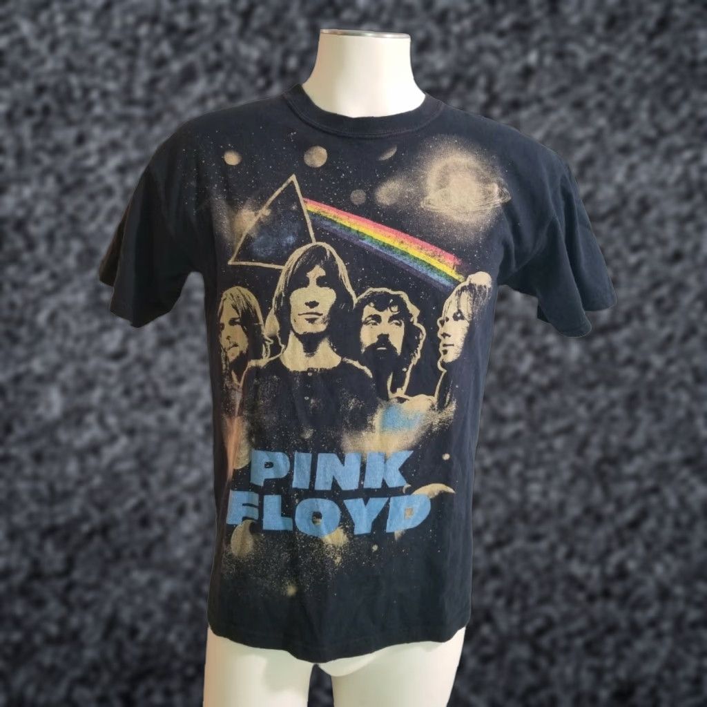 Vintage Pink Floyd Dark Side of the Moon T Shirt Mens M 2009 Crew Neck Short Sleeve Cotton Graphic Print Distressed Moon 2009 Mens M Black Size US M / EU 48-50 / 2 - 1 Thumbnail