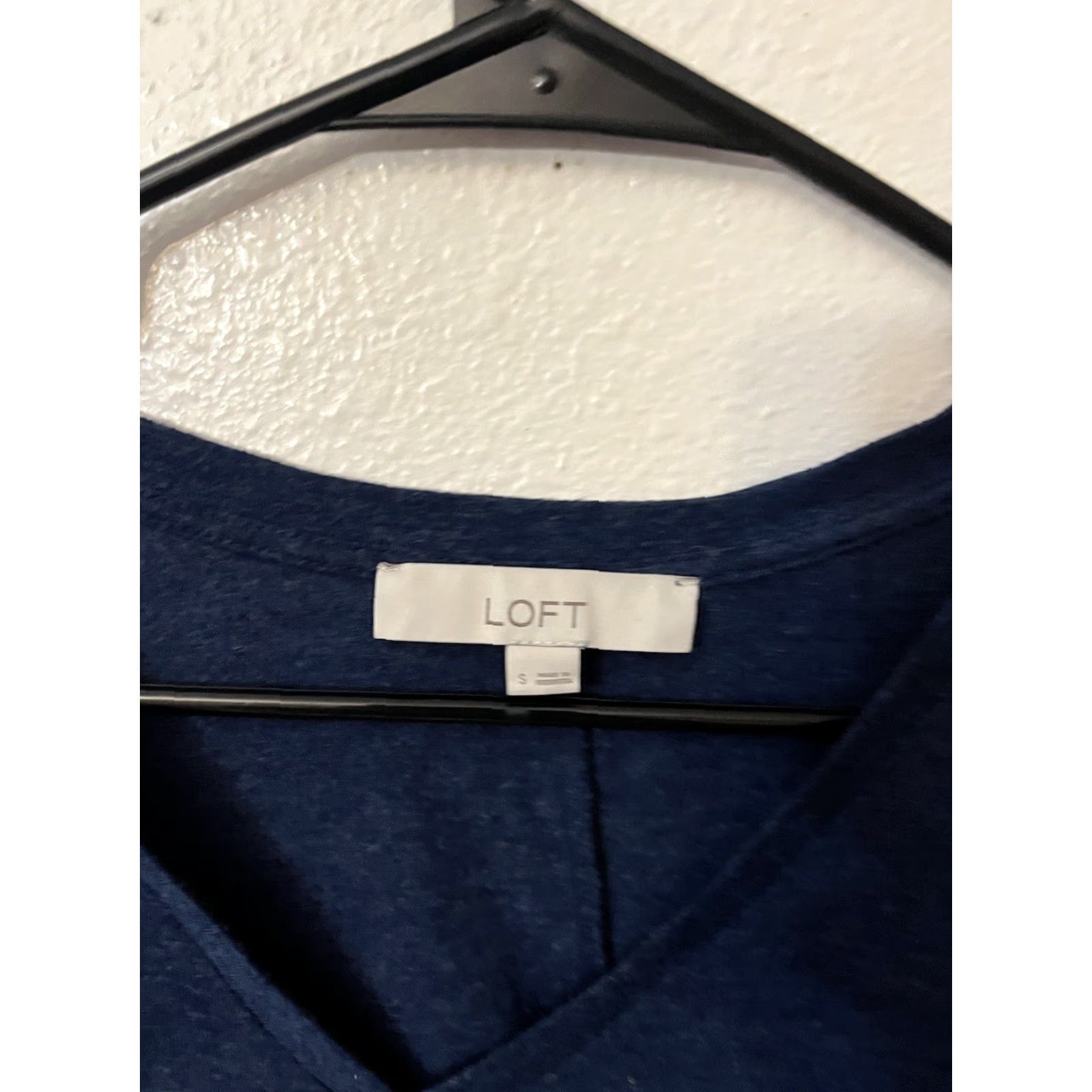 Loft VINTAGE LOFT Women Sweater Long Sleeve V-Neck T-Shirt S Light Blue Solid Casual Size S / US 4 / IT 40 - 3 Thumbnail