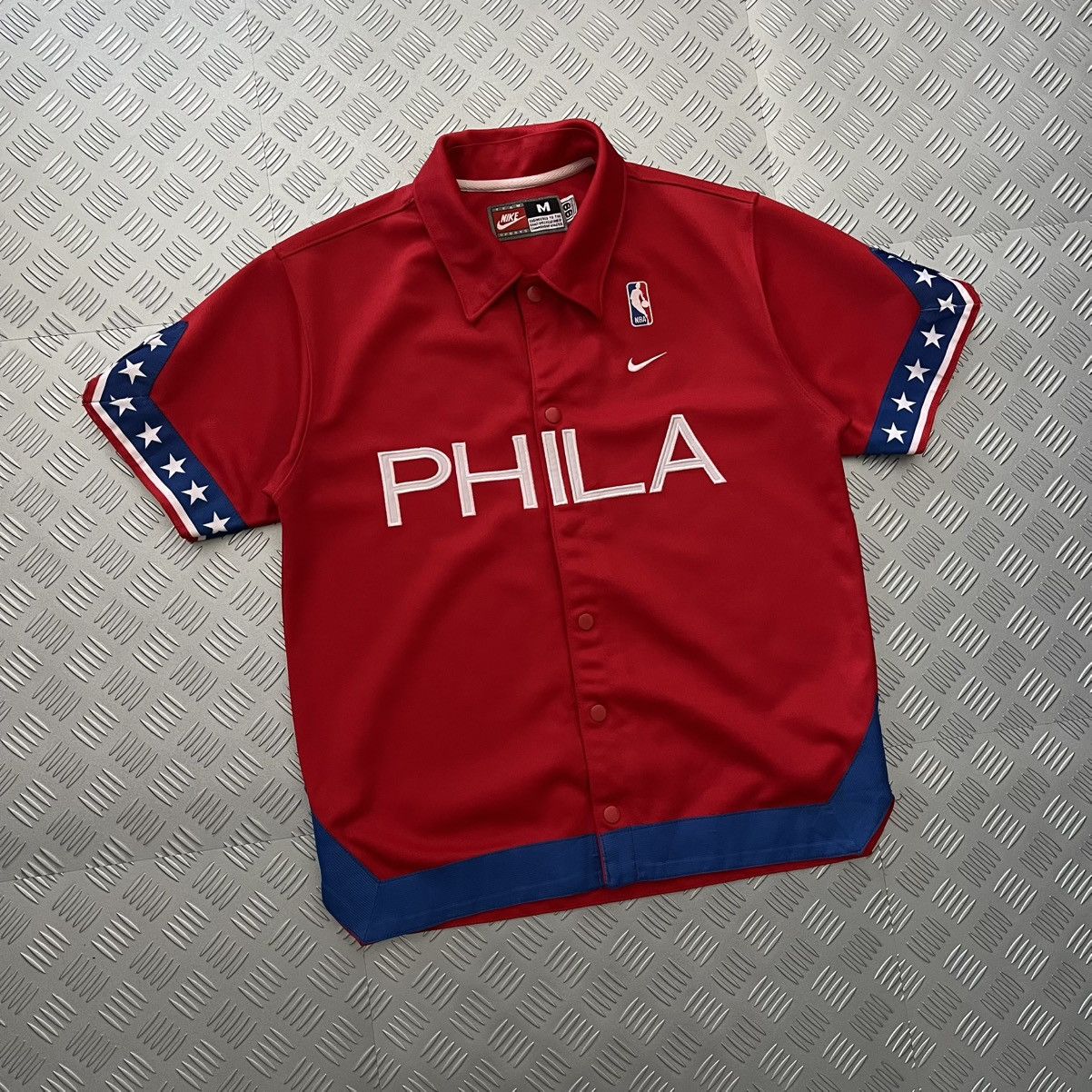 NBA × Nike × Vintage Vintage 00s Nike Philadelphia Sixers NBA WarmUp Jersey Size US XS / EU 42 / 0 - 3 Thumbnail