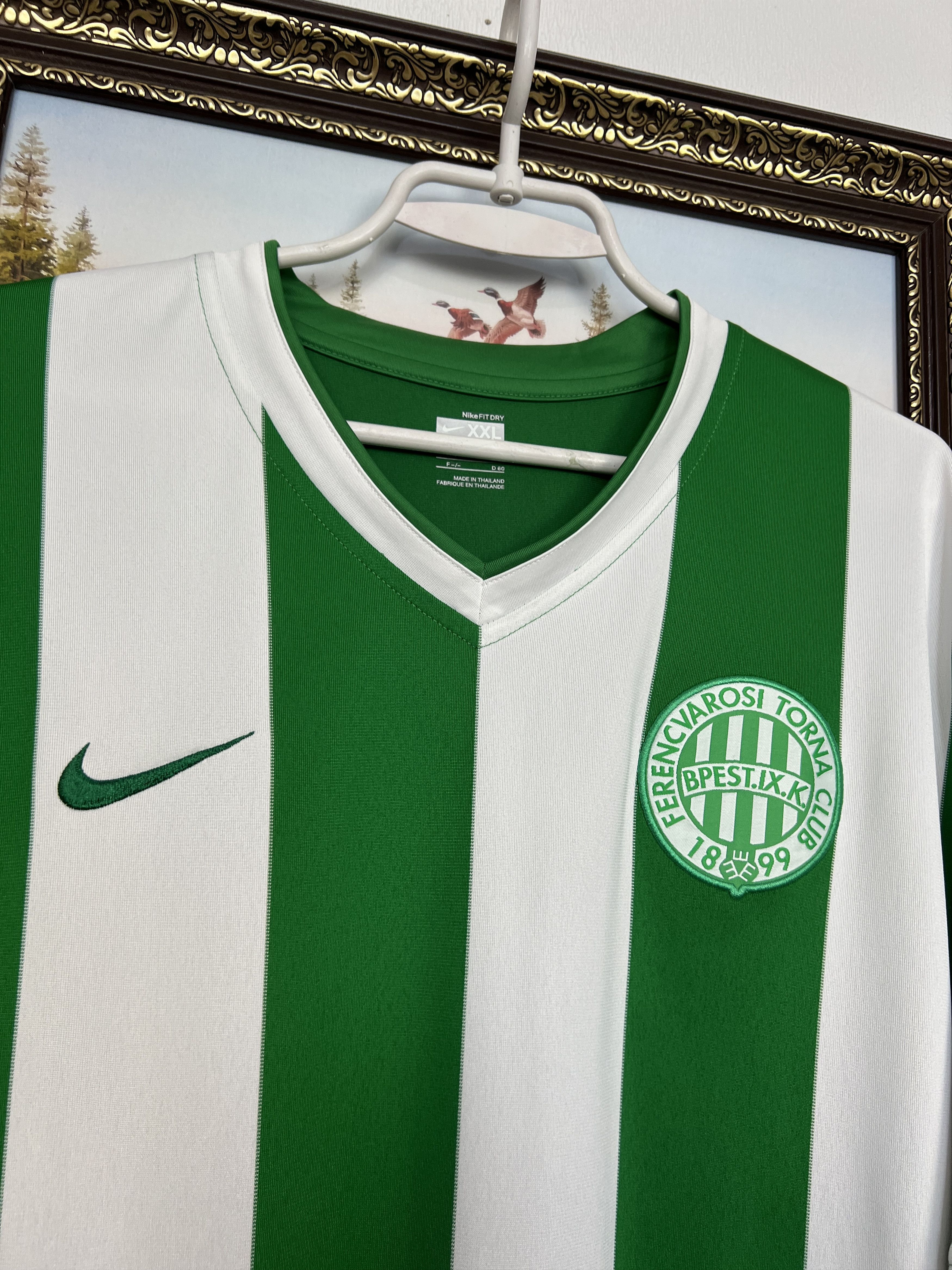 Nike Ferencvaros Home football shirt Soccer Player Issue Jersey Size US XXL / EU 58 / 5 - 3 Thumbnail