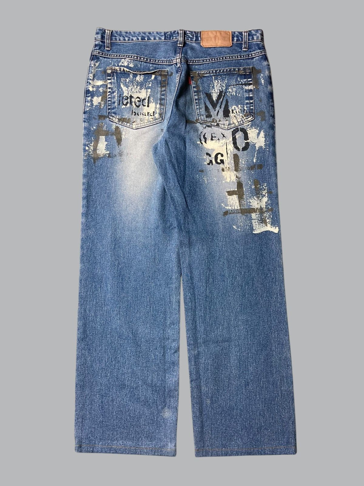 Hysteric Glamour × Japanese Brand × PPFM KINGSON Art Painted Unique Jeans Size US 35 - 3 Thumbnail