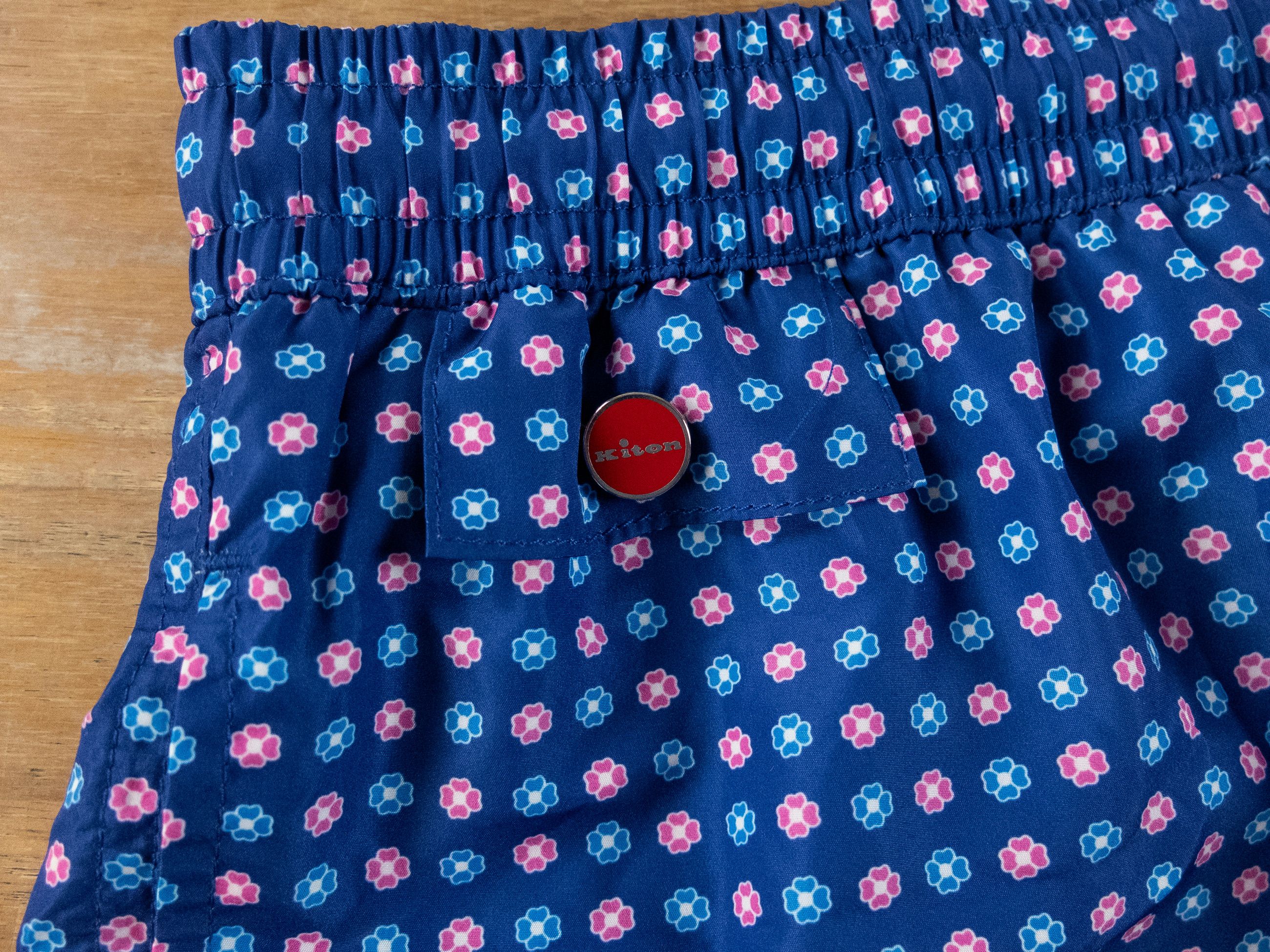 Kiton KITON Napoli blue floral print nylon swim shorts Medium Size US 32 / EU 48 - 2 Thumbnail