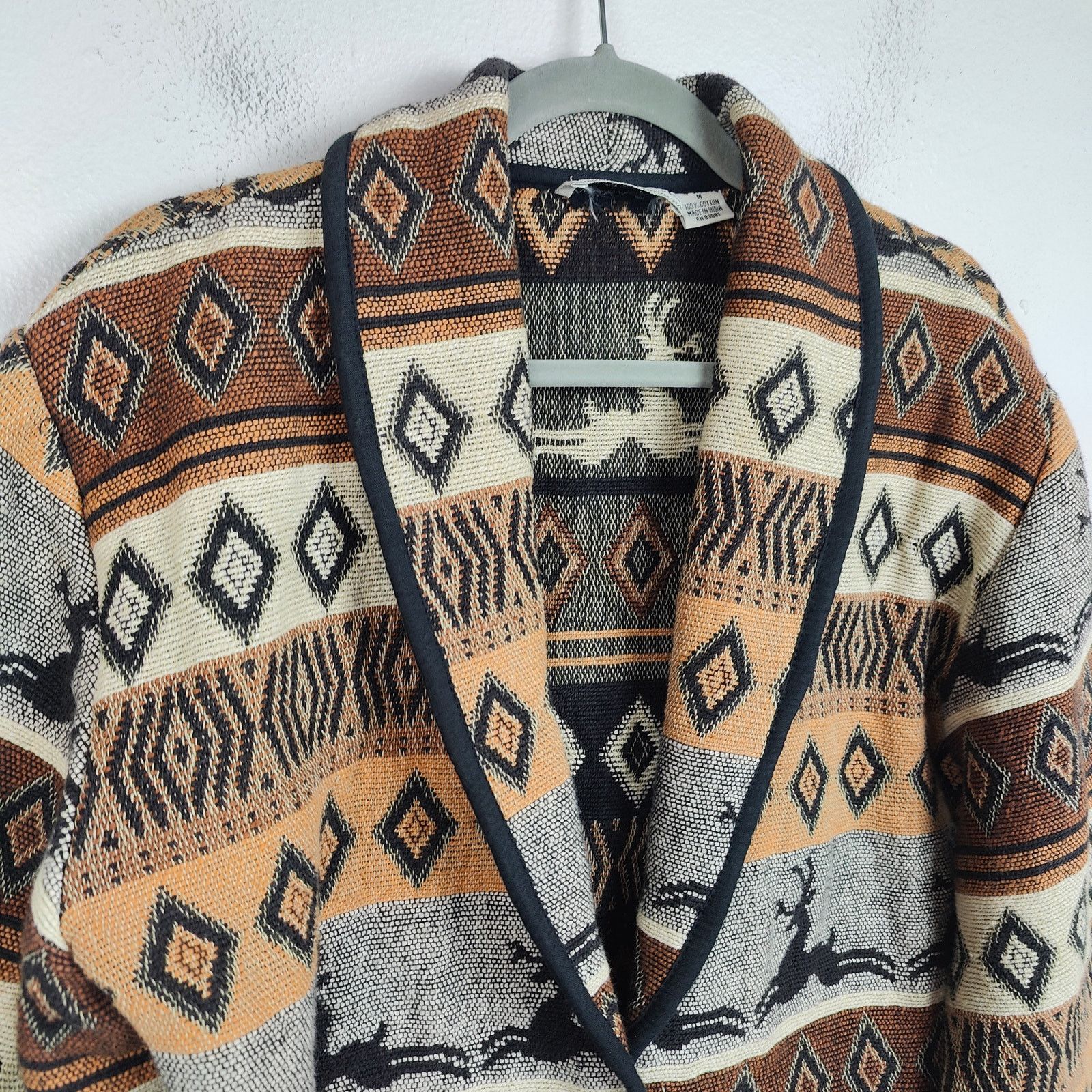 Other Vintage Flashback Jacket Women Medium Tribal Print Deer Size M / US 6-8 / IT 42-44 - 2 Thumbnail