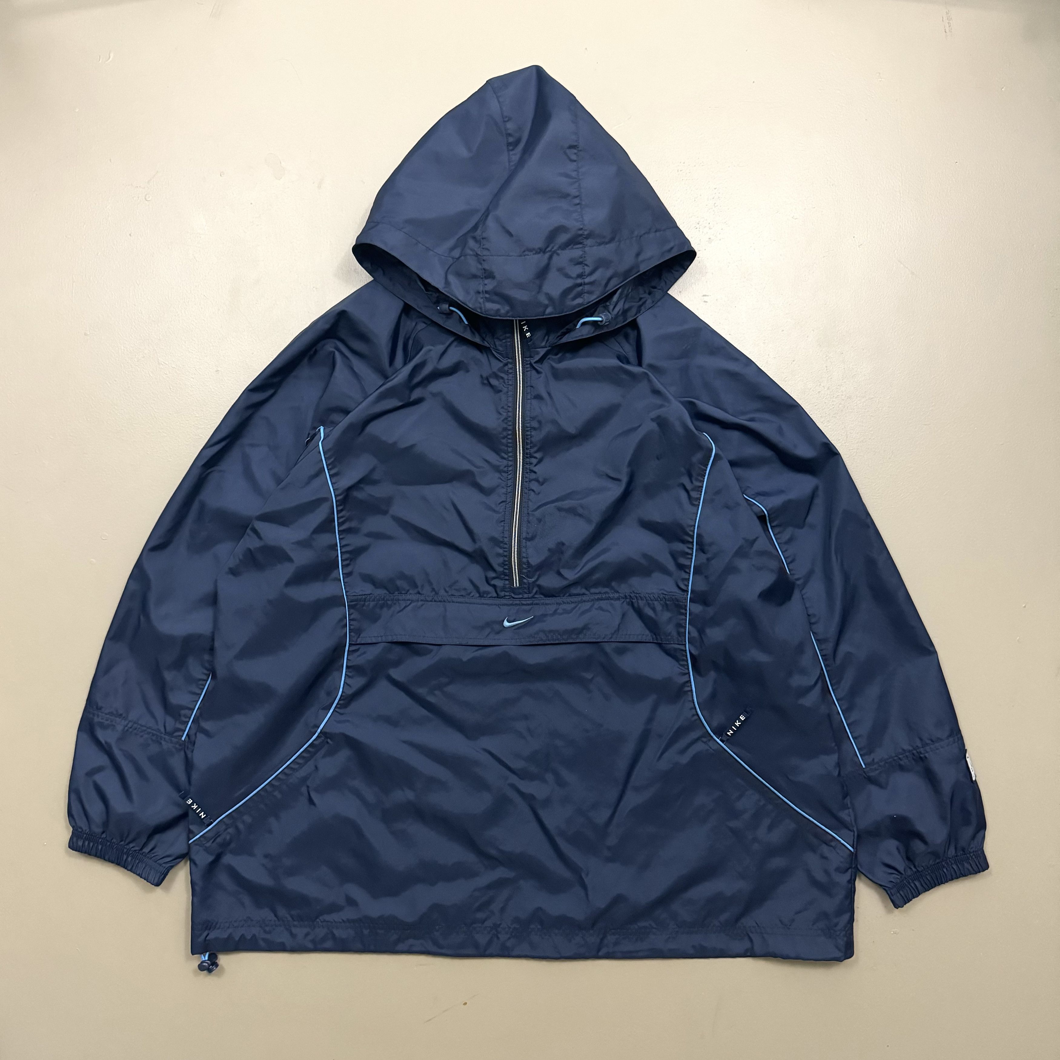 image of VTG 00S Y2K Nike 1/4 Zip Technical Anorak Jacket Sportswear in Navy, Men's (Size 2XL)