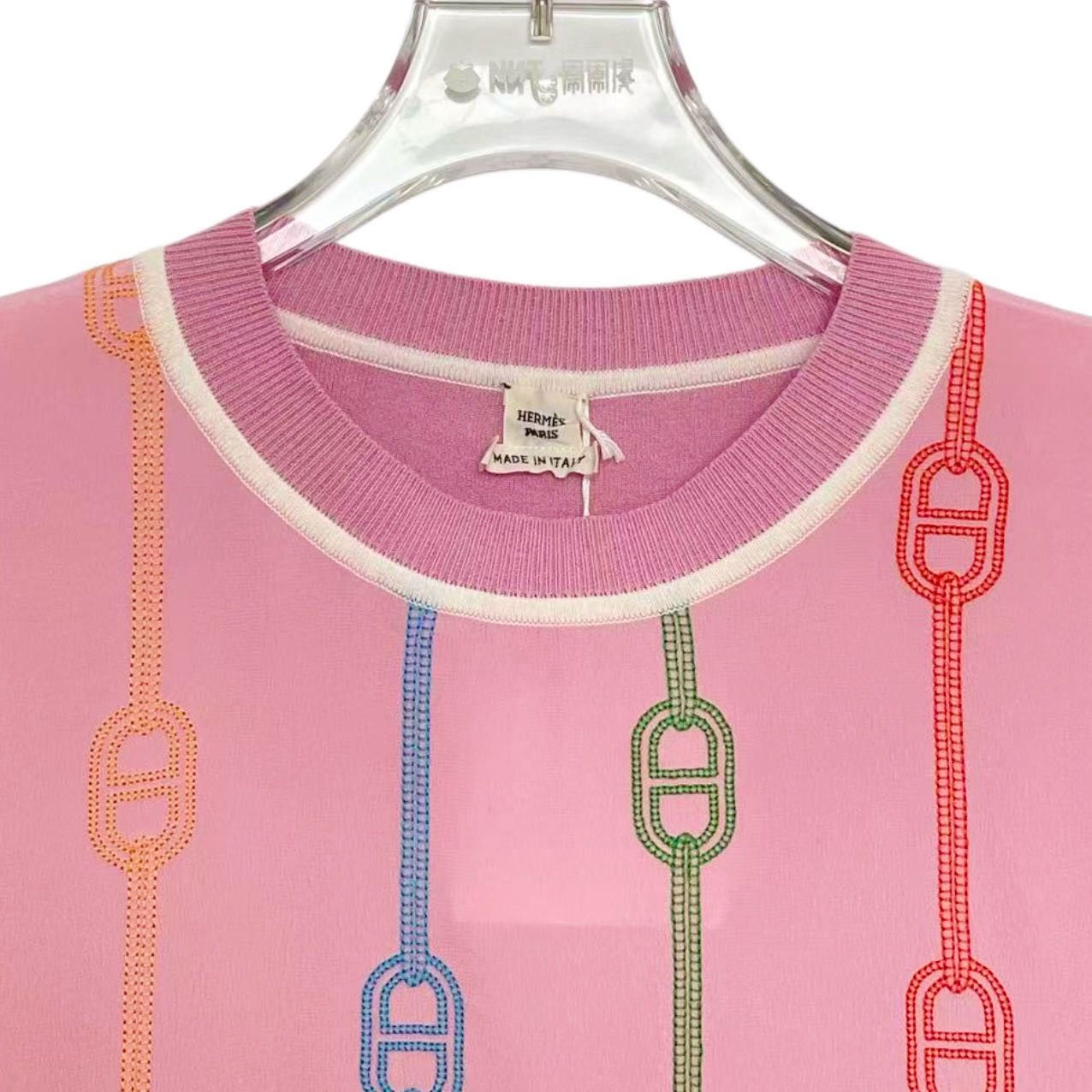 Hermes Hermes Loose Fit Pattern Printed Short Sleeve T-shirt K26WX Size XXS / US 00 / IT 34 - 5 Thumbnail