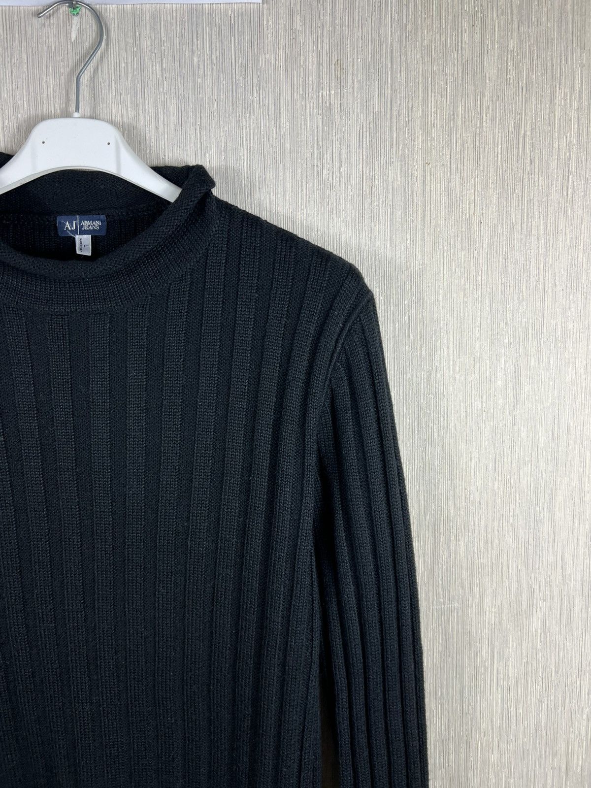 Giorgio Armani Vintage 90s Giorgio Armani jeans striped ribbed sweater Size US L / EU 52-54 / 3 - 3 Thumbnail