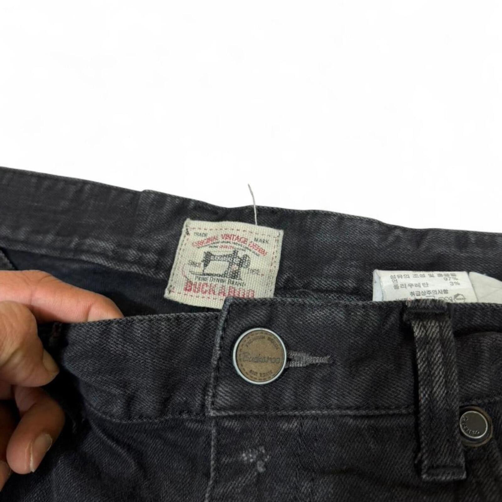 True Religion Buckaroo black shade flap pockets denim jeans Size US 32 / EU 48 - 3 Thumbnail
