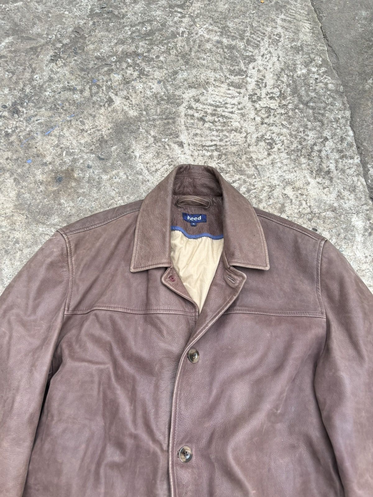 Genuine Leather Vintage Reed Brown Leather Jacket Size US XL / EU 56 / 4 - 4 Thumbnail