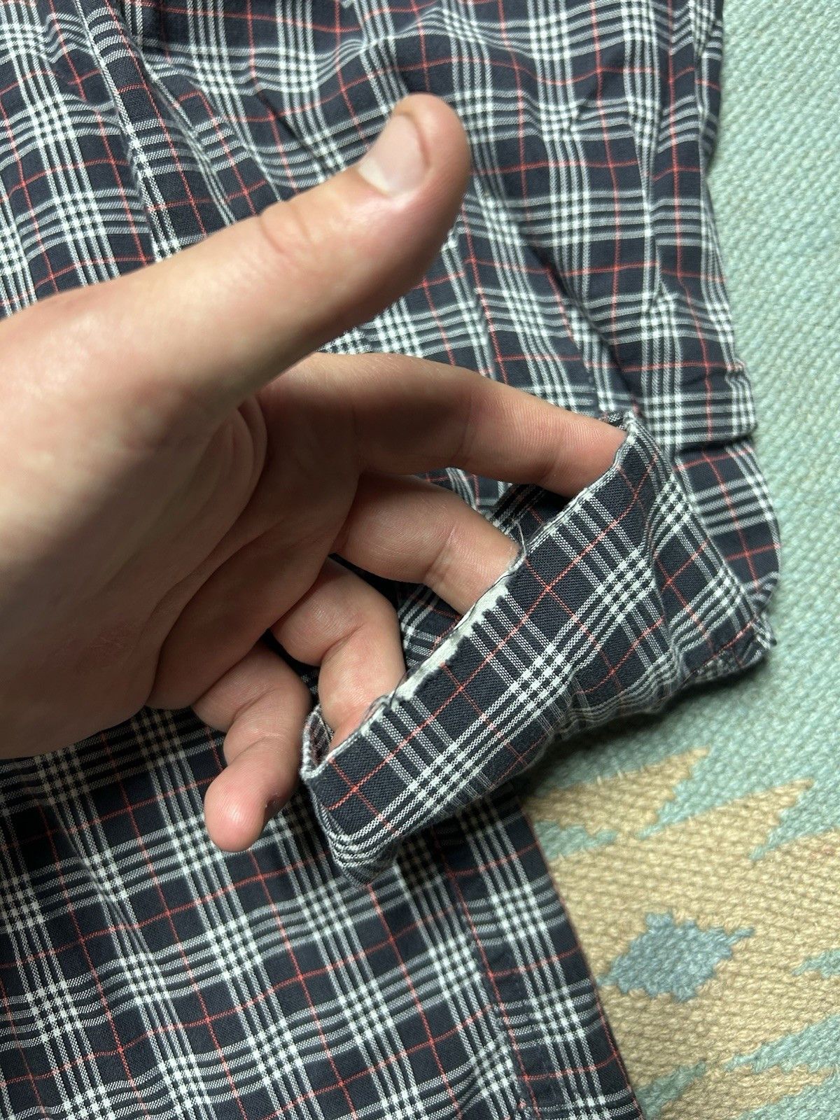 Vintage VTG 1950s button shirt loop collar rayon plaid Mcgregor M Size US M / EU 48-50 / 2 - 2 Thumbnail