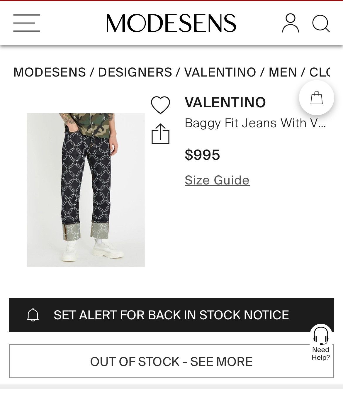 Valentino Valentino Garavani all over print Logo Jeans denim 🇮🇹 VLTN Size US 31 - 12 Thumbnail