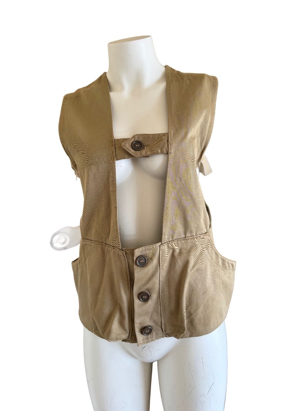 Vintage Mens hunting fishing tan khaki outdoor vest button up county Size US L / EU 52-54 / 3 - 1 Thumbnail